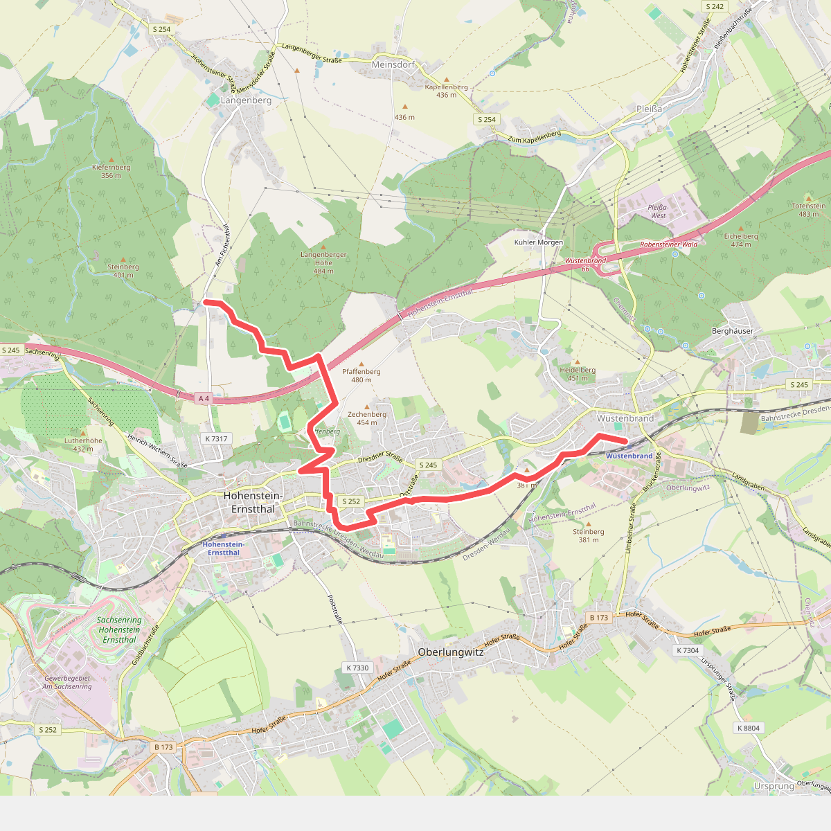 Ww Wüstenbrand-Hohenstein-E.-Pfaffengrund-Wiesental
