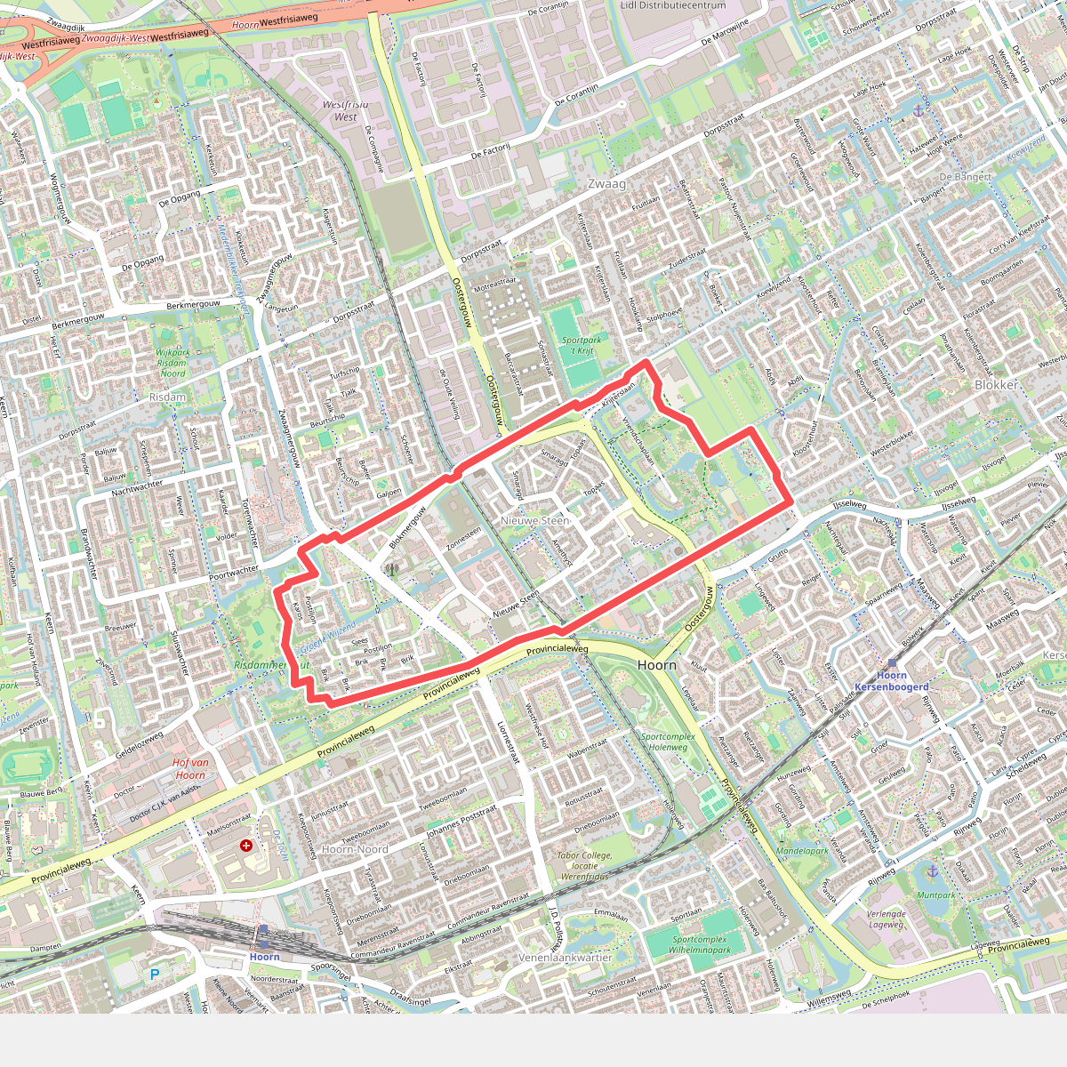 Risdammerhoutroute (rood)