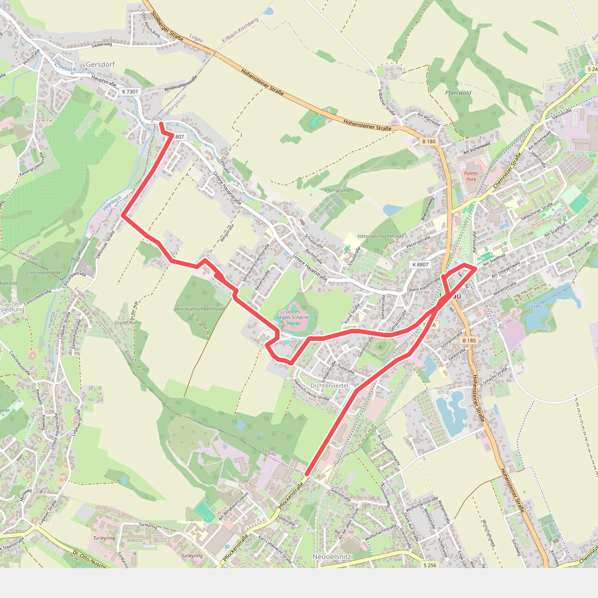 Steinkohlenweg Abschnitt Lugau