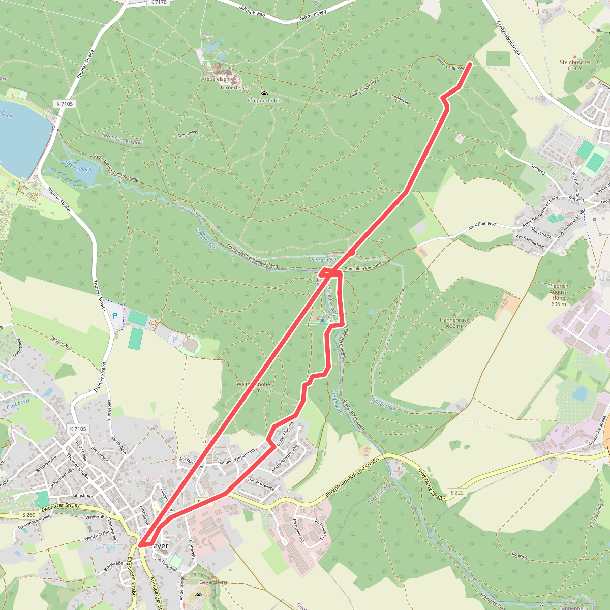 Ww Ab Fernwanderweg Eisenach-Budapest nach Geyer