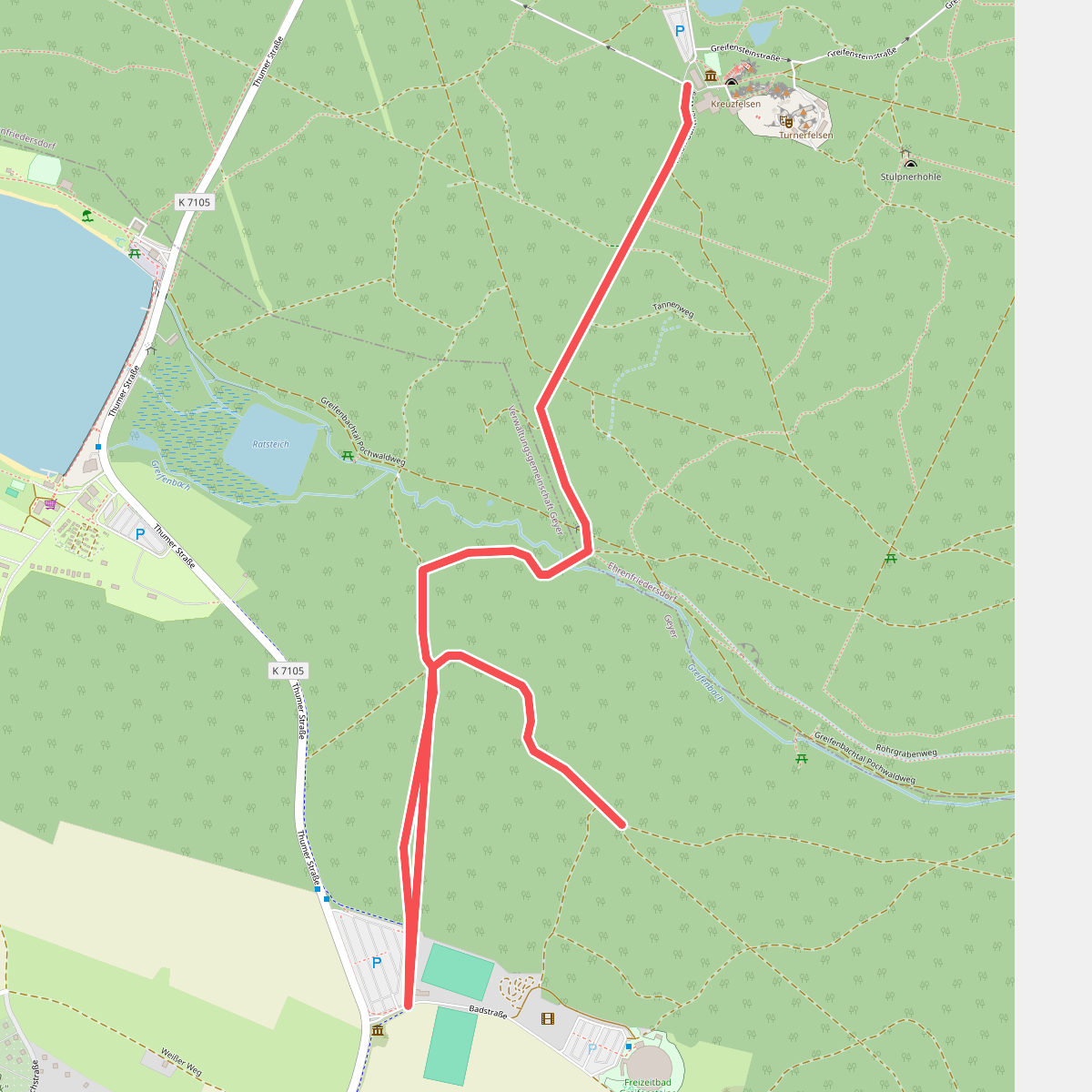 Ww Geyer - Pochwaldweg-Sportplatz - Greifensteine
