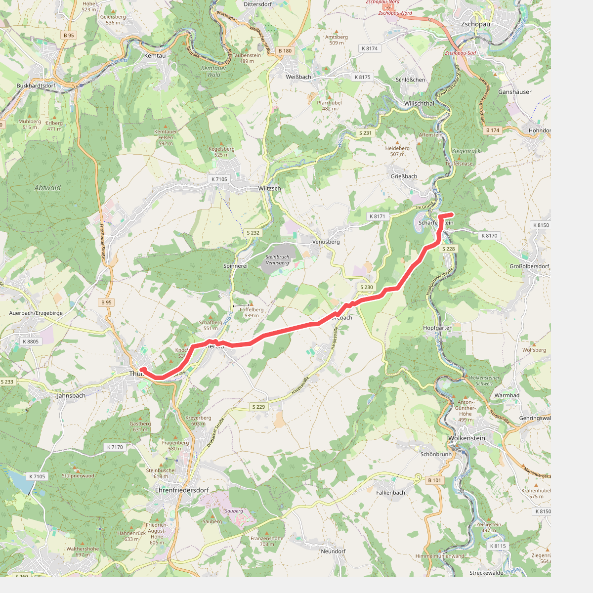 Ww Scharfenstein - Drebach - Herold - Thum