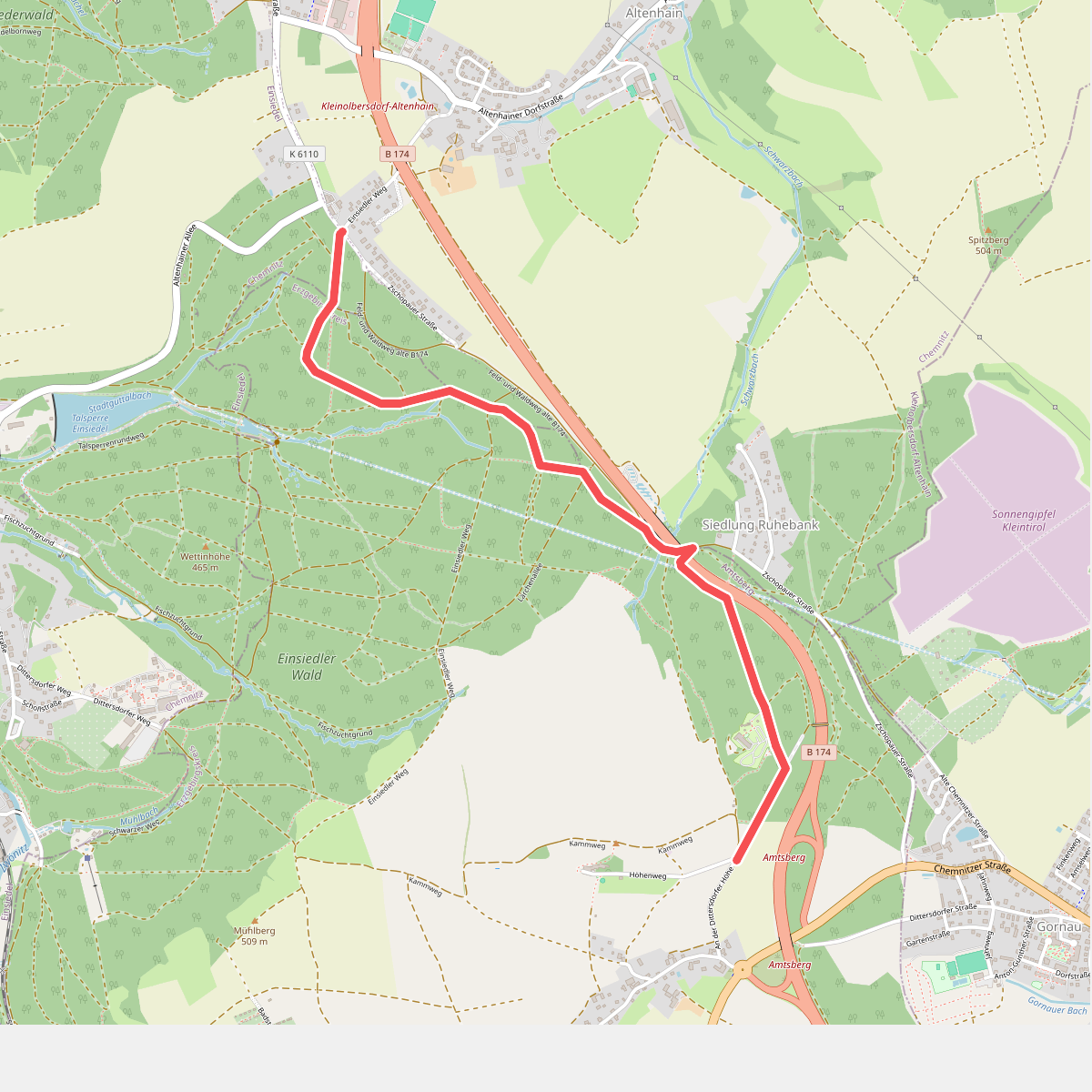 Vom Rundweg Dittersdorf zum Goldenen Hahn