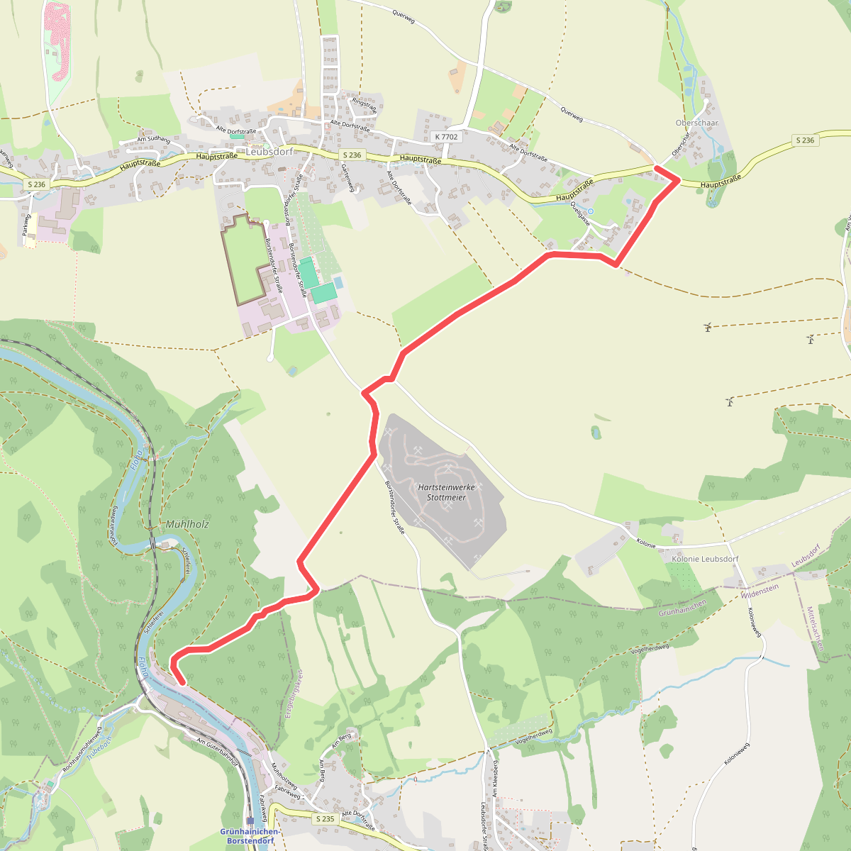 Leubsdorf, Oberschaar - Borstendorf, Unterdorf