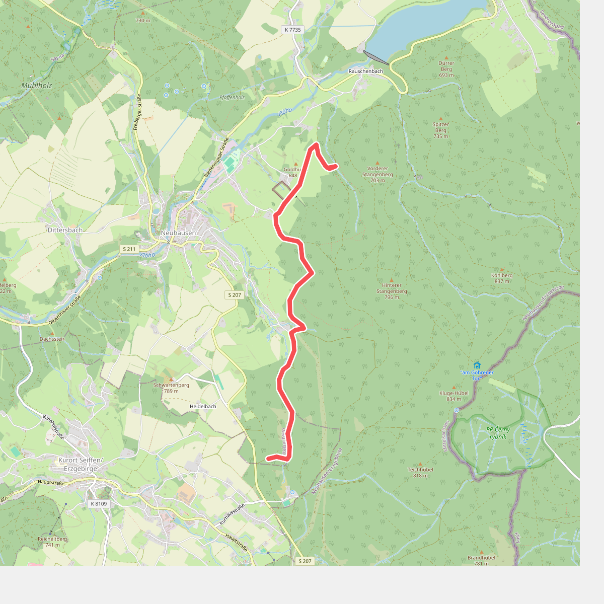 Ww Herrenweg bei Bad Einsiedel - Kneippbecken Rauschenbach