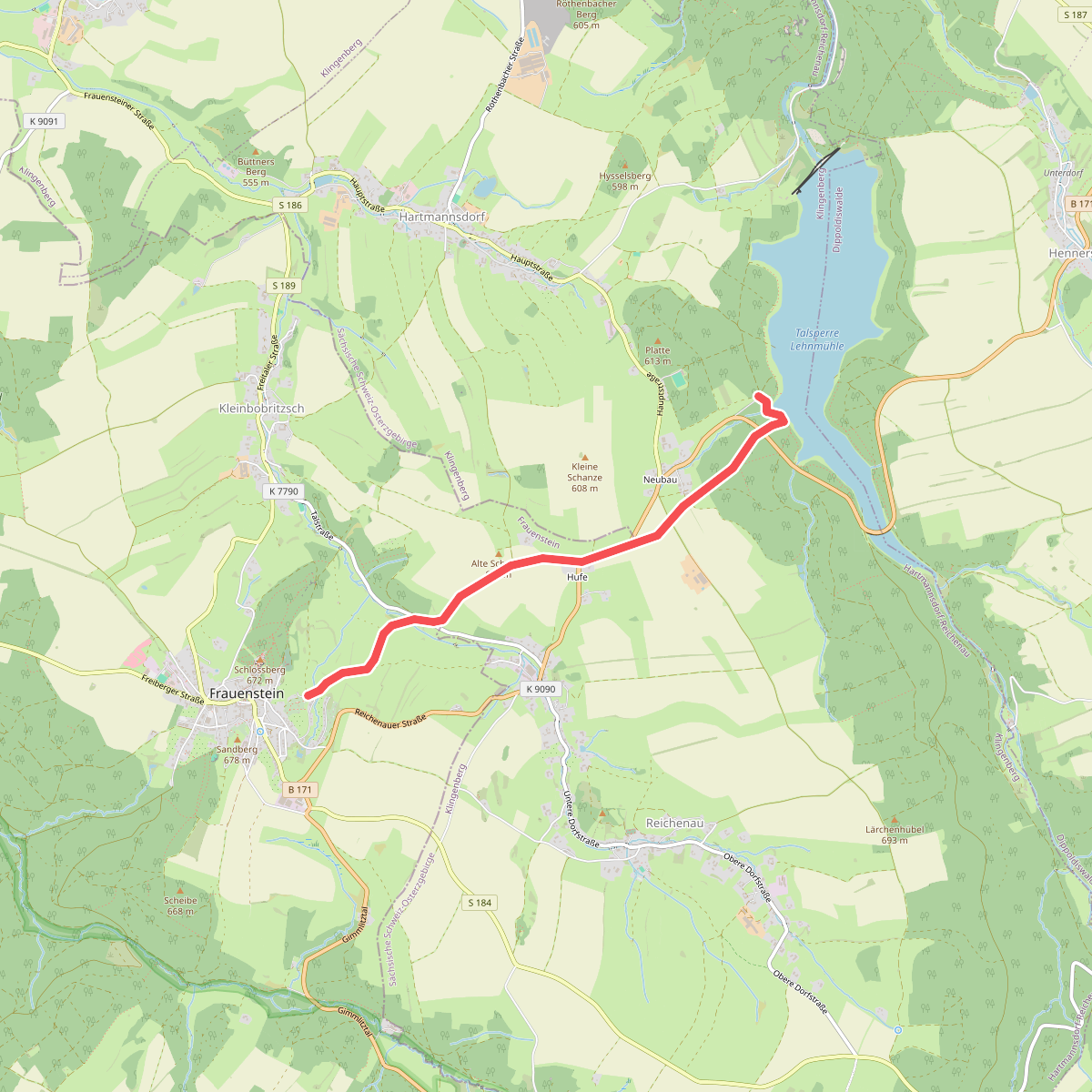 Gelber Strich, weißer Grund