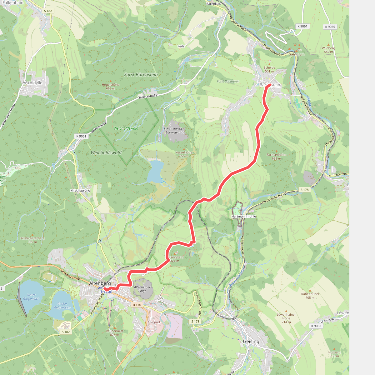 Bärenstein - Geisingberg (grüner Punkt)