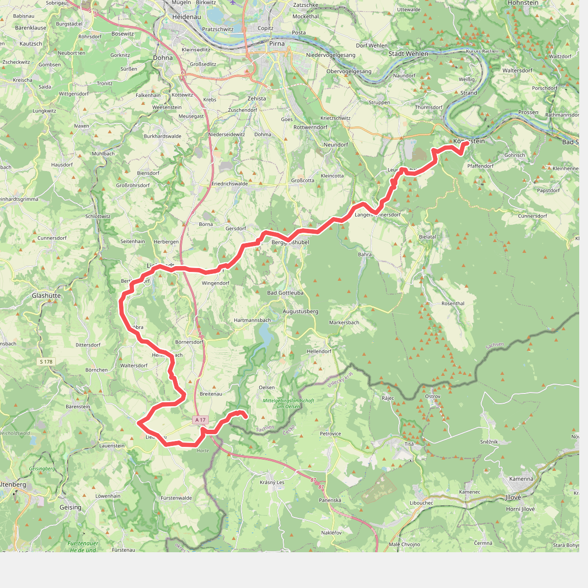 Wanderweg Gelber Strich