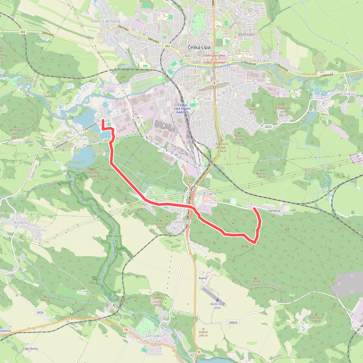[Ž] Česká Lípa Dubice - Okřešice