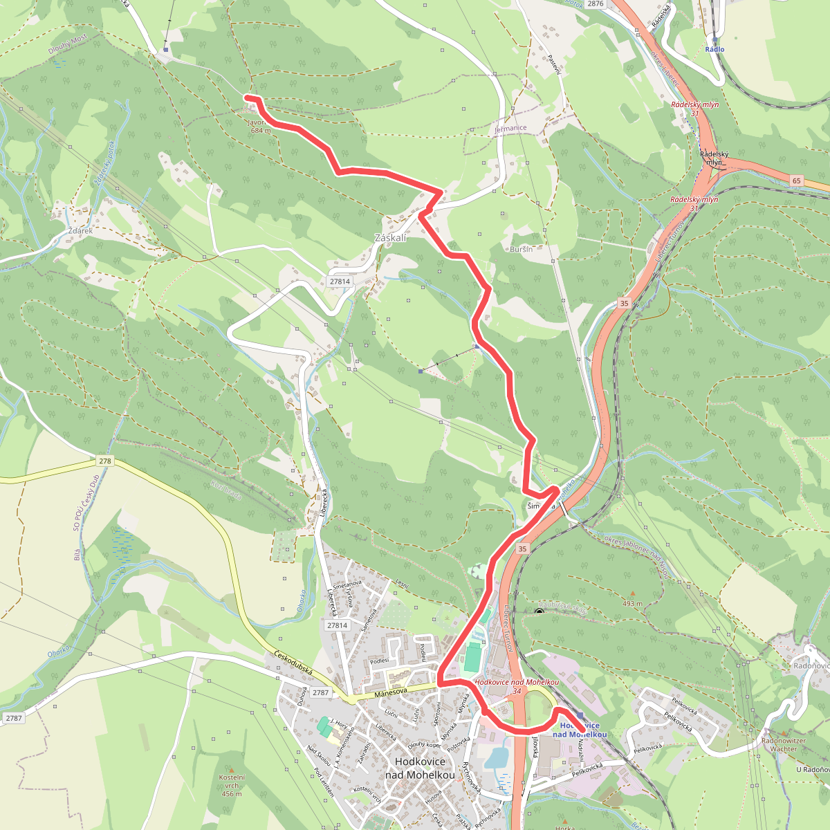 [Č] Javorník - Hodkovice nad Mohelkou