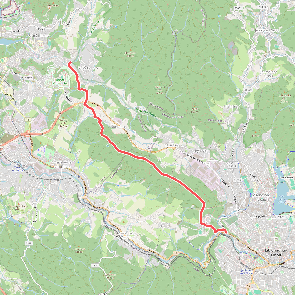 [M] Harcov - Jablonec nad Nisou
