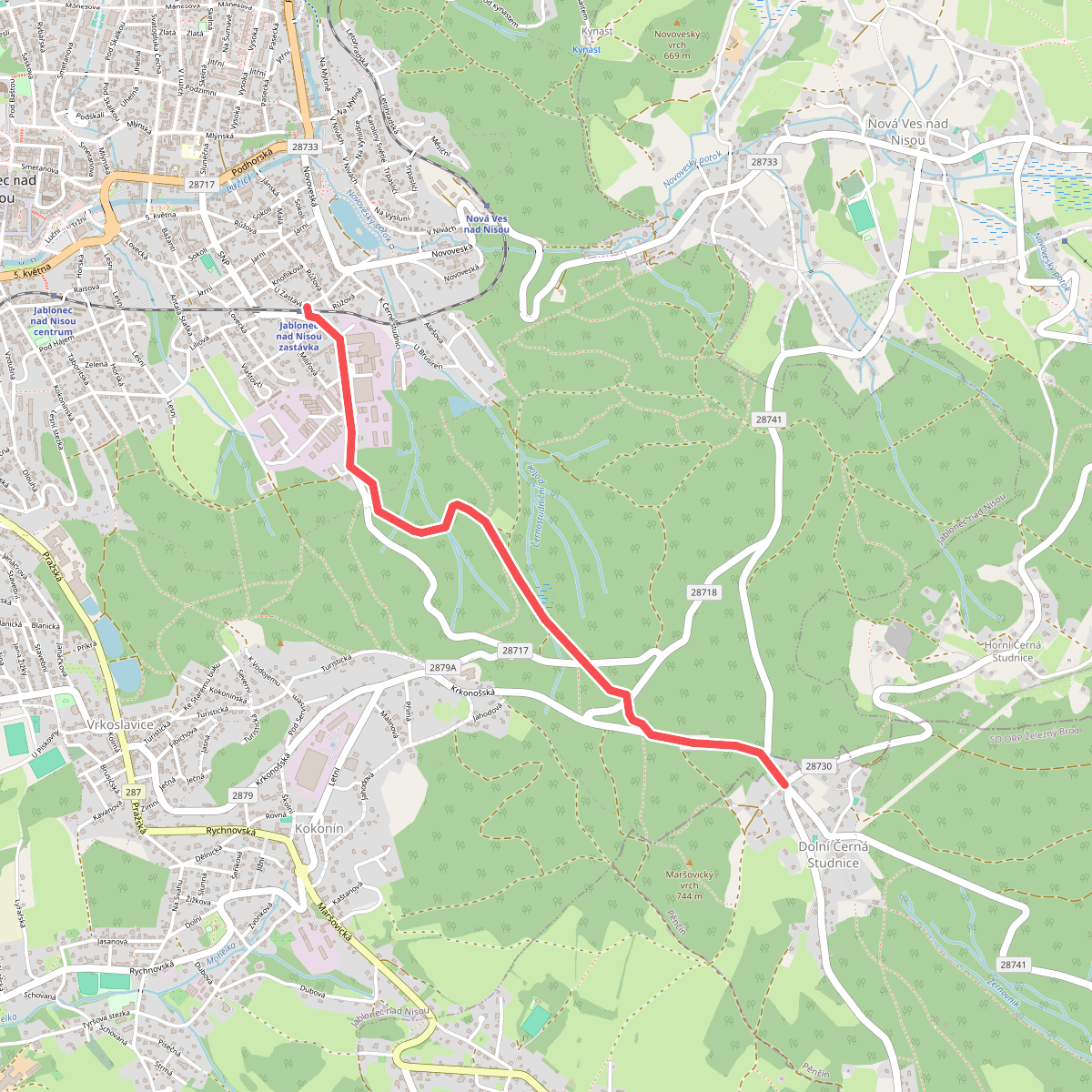 [Ž] Jablonec n. N. - Dolní Černá Studnice