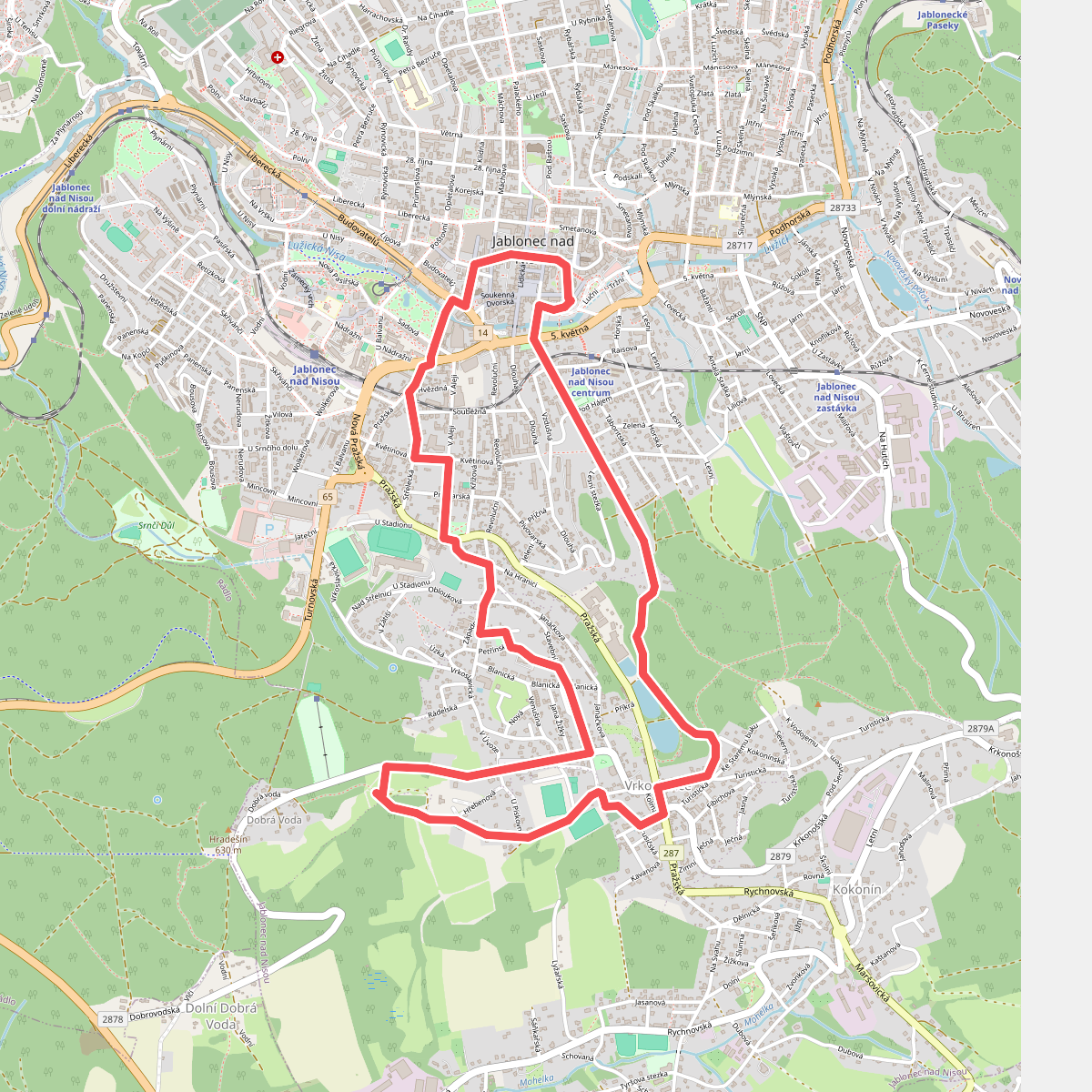 Vnitřní turistický okruh Jablonec nad Nisou