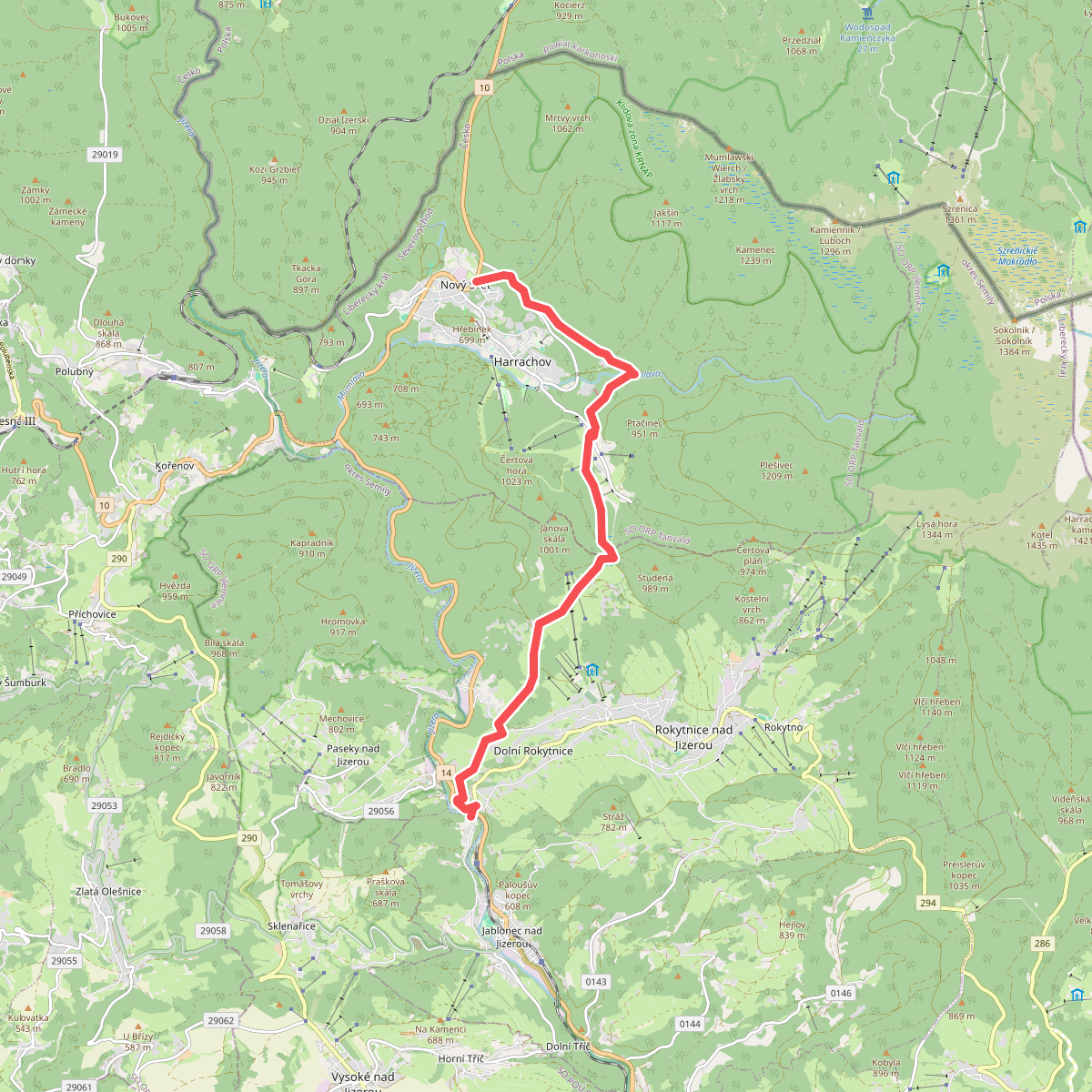 Zadní Blansko - Harrachov (kemp)