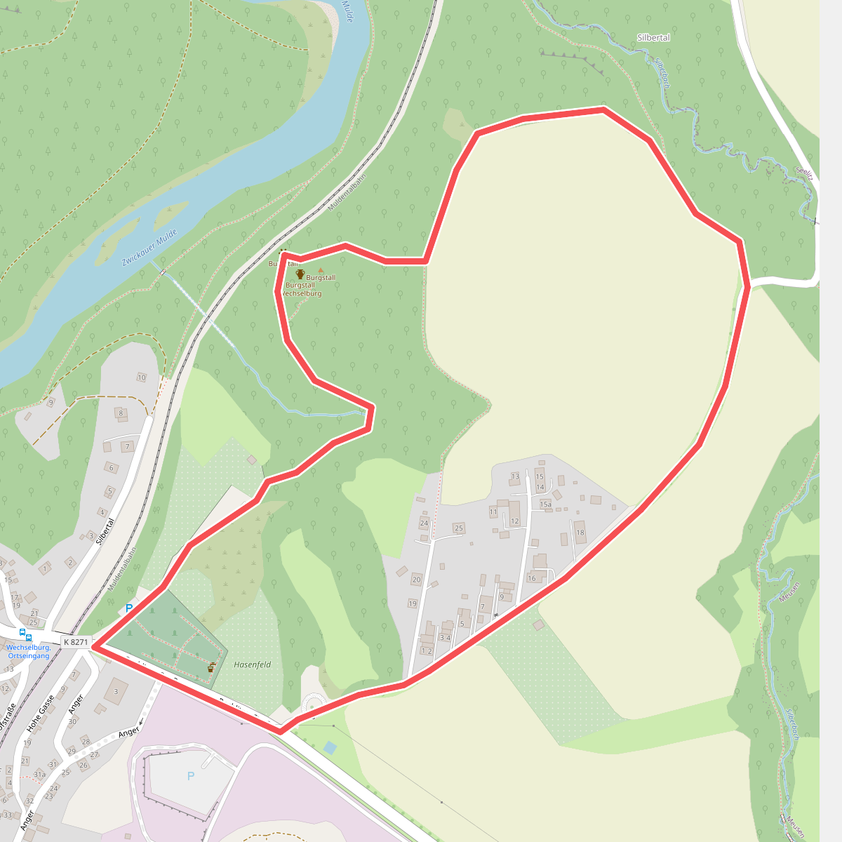 Mittlerer Rundweg Burgstall Wechselburg