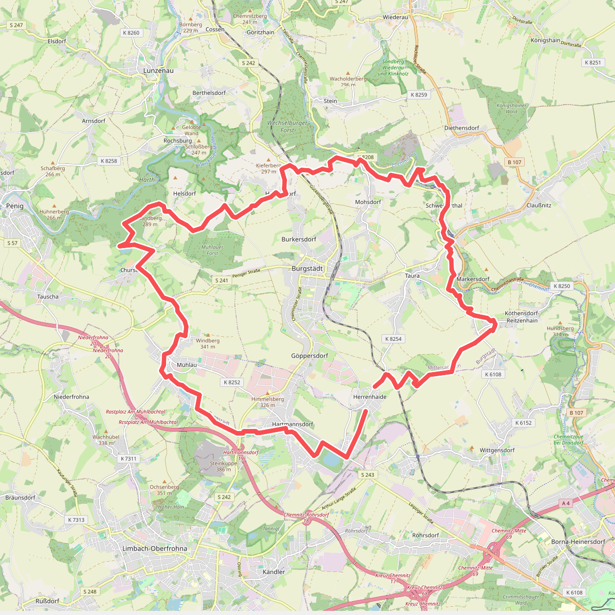 Rundweg um Burgstädt
