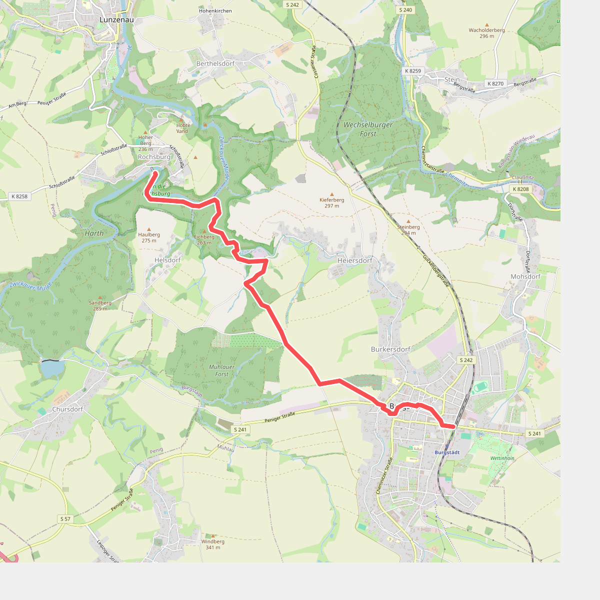 Wanderweg Burgstädt – Rochsburg
