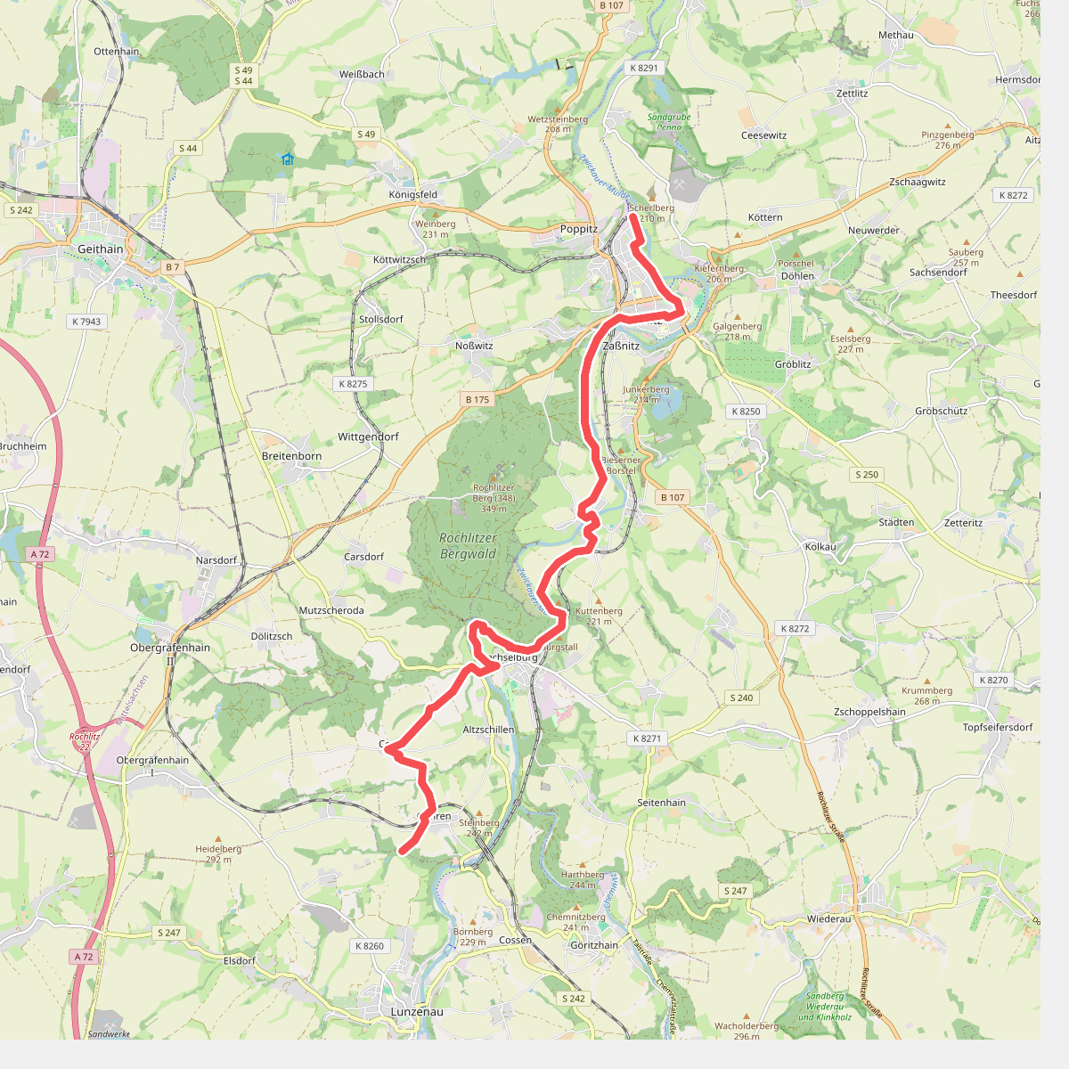 Wanderweg Göhren – Rochlitz