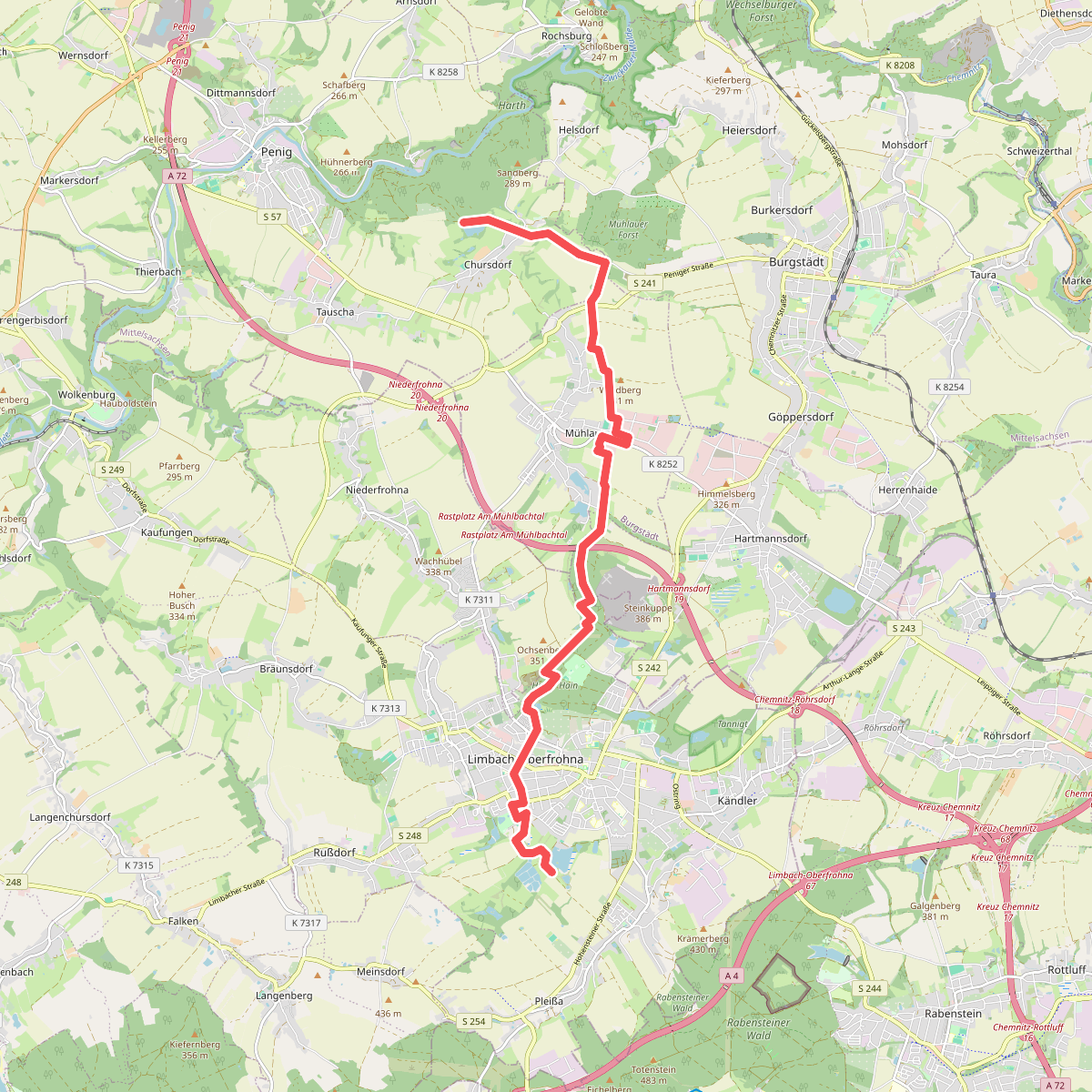 Wanderweg Limbach – Mühlau - Höllmühle