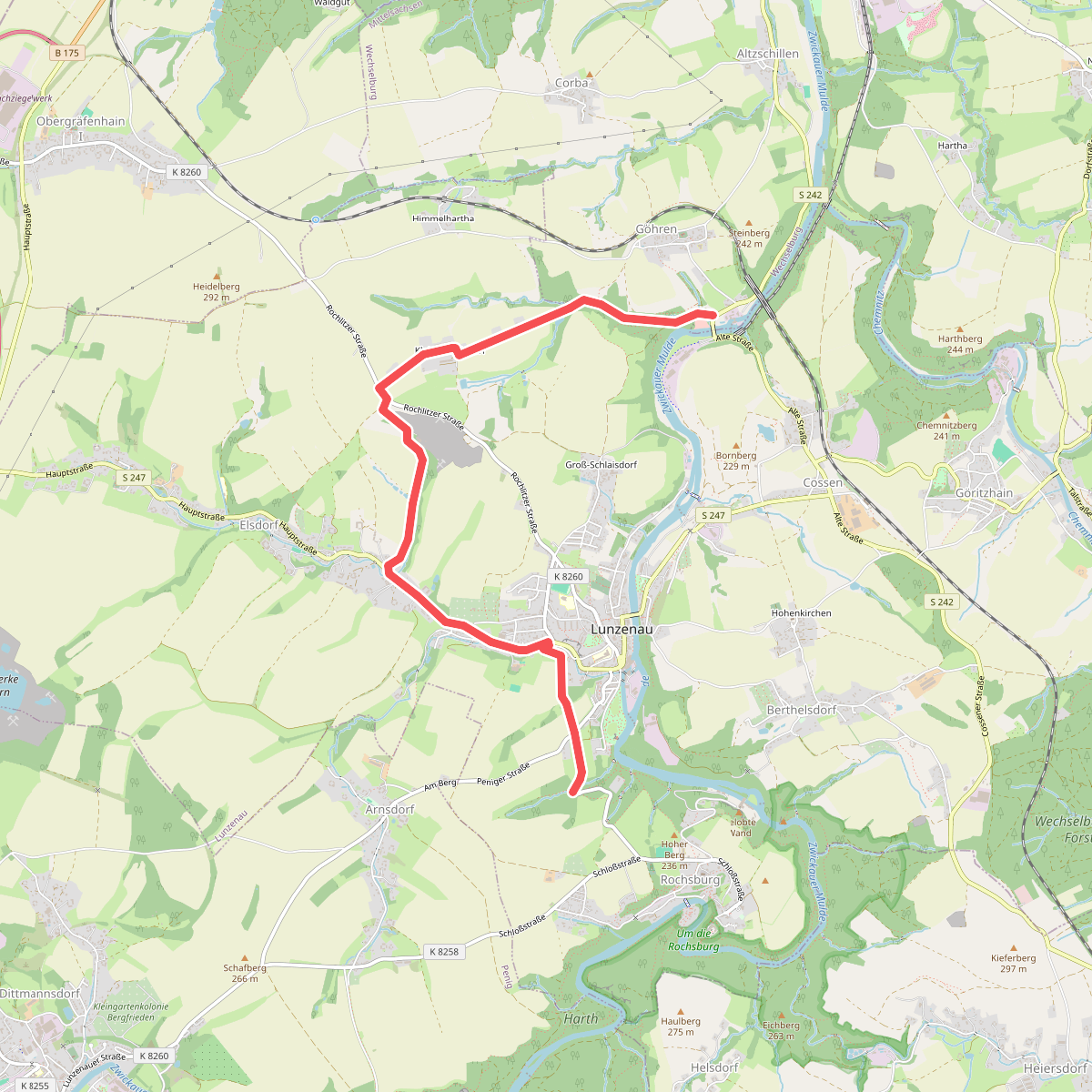 Wanderweg Rochsburg – Elsdorf – Göhren