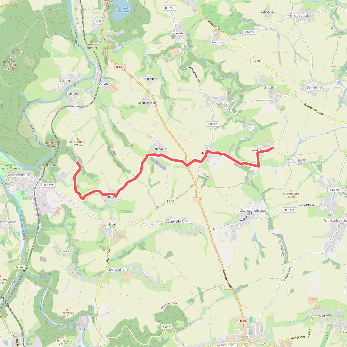 Wanderweg Wechselburg – Winkeln