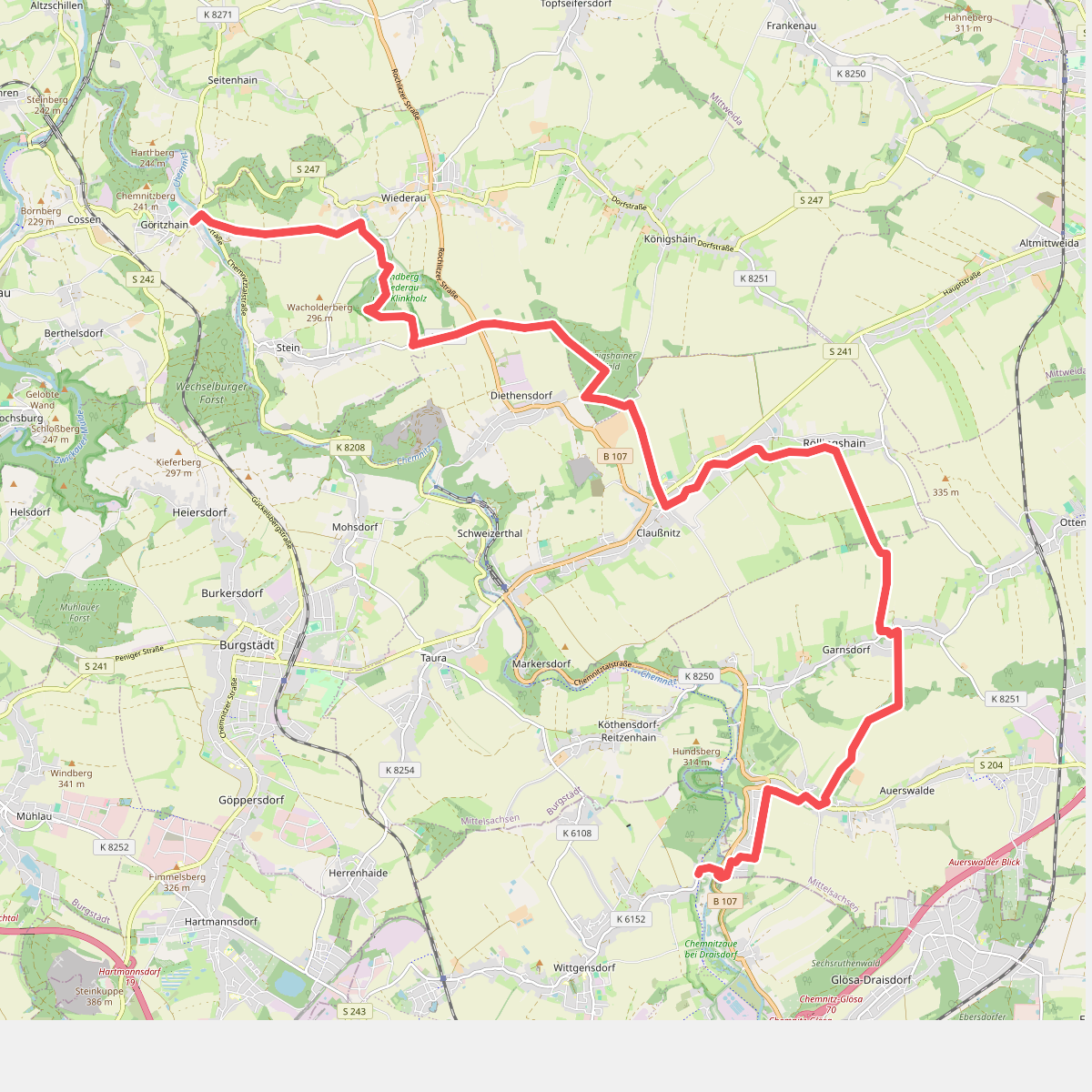 Wanderweg Wittgensdorf – Göritzhain