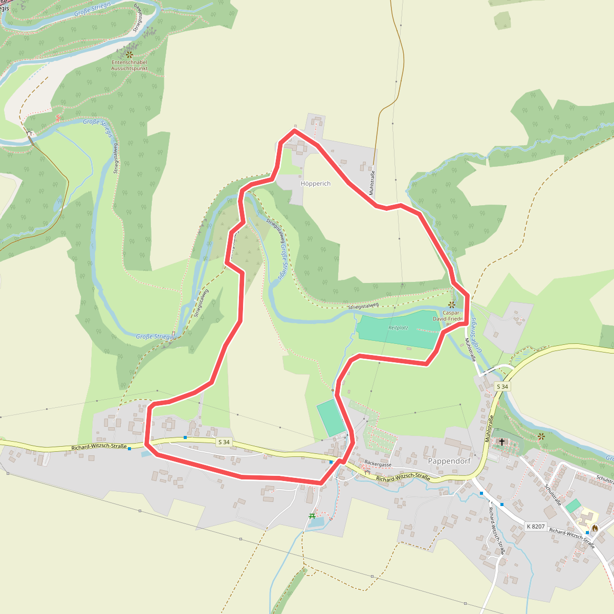 Rundwanderweg zum Straußenhof