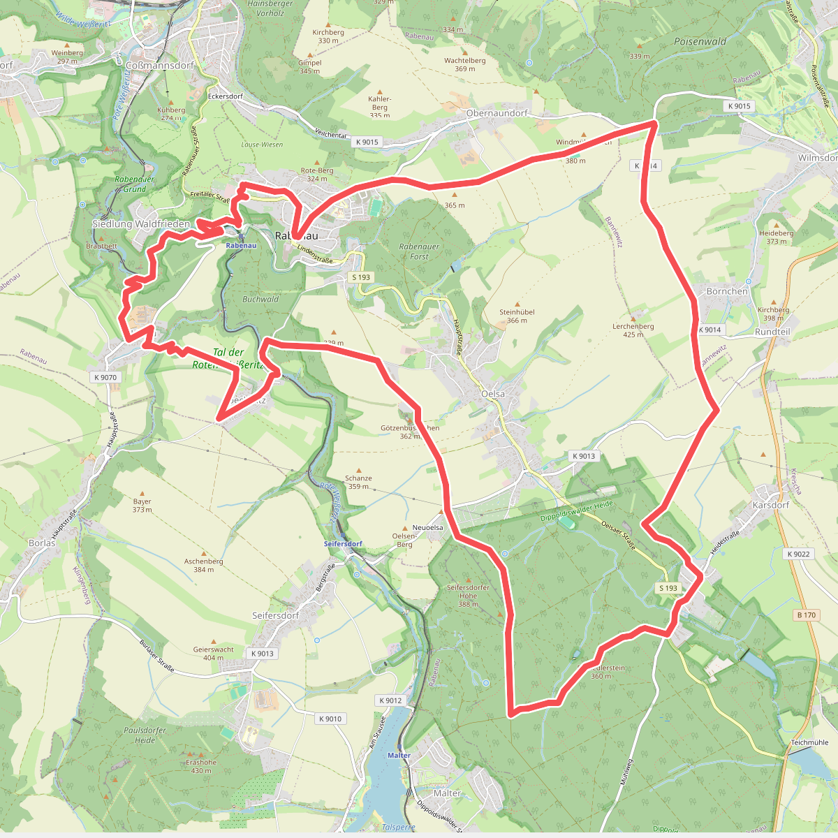 Rundwanderweg Rabenau