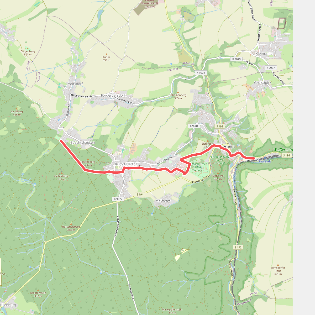 Sekundenweg Tharandt - Hartha