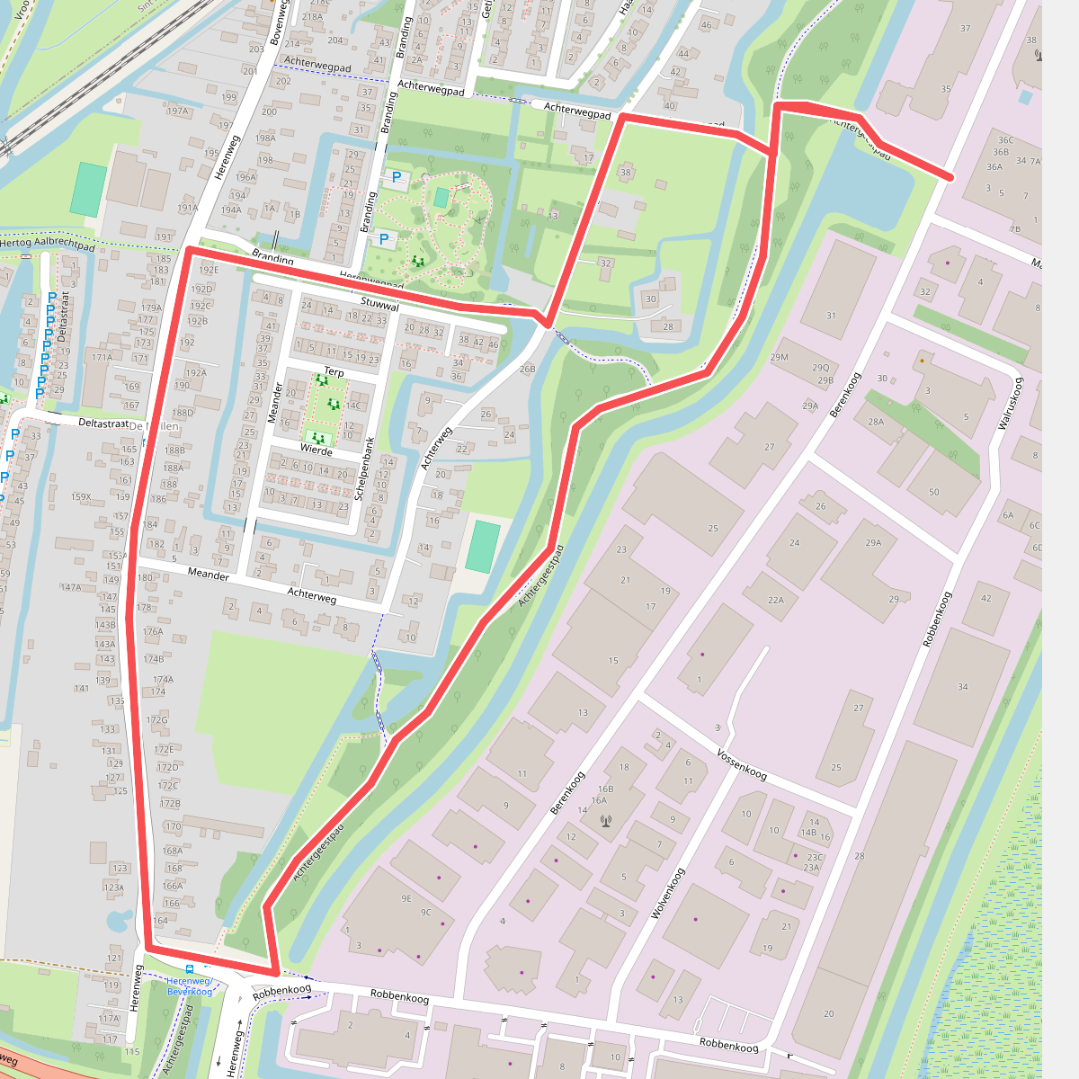 Gele lunchwandelroute