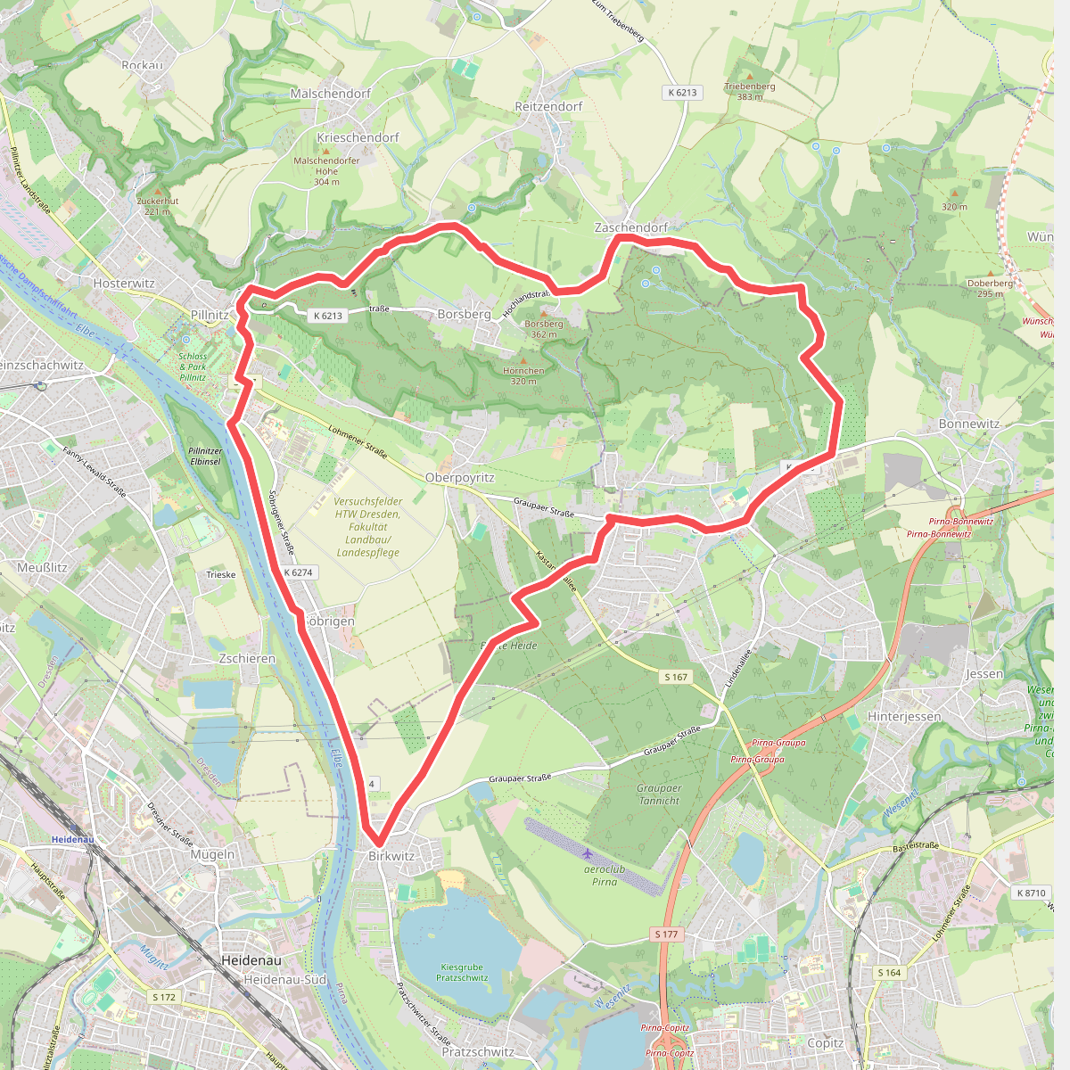 Rundweg Gelber Punkt (Pillnitz - Graupa)