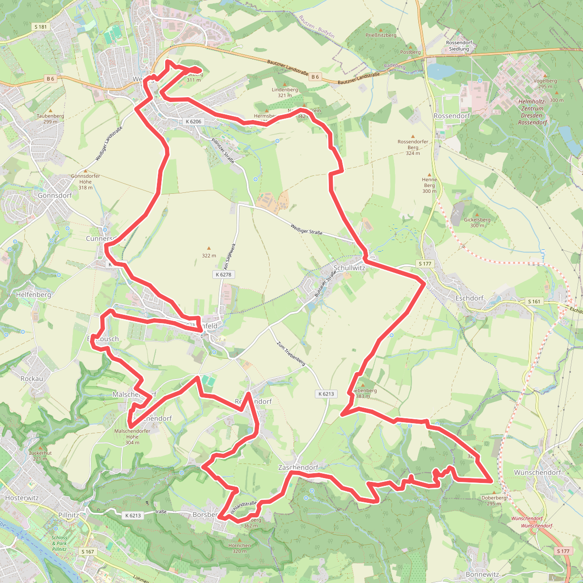 Schönfeld-Weißiger Bergweg