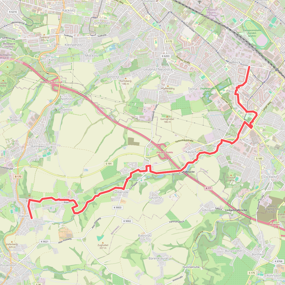 Wanderweg Gebergrund