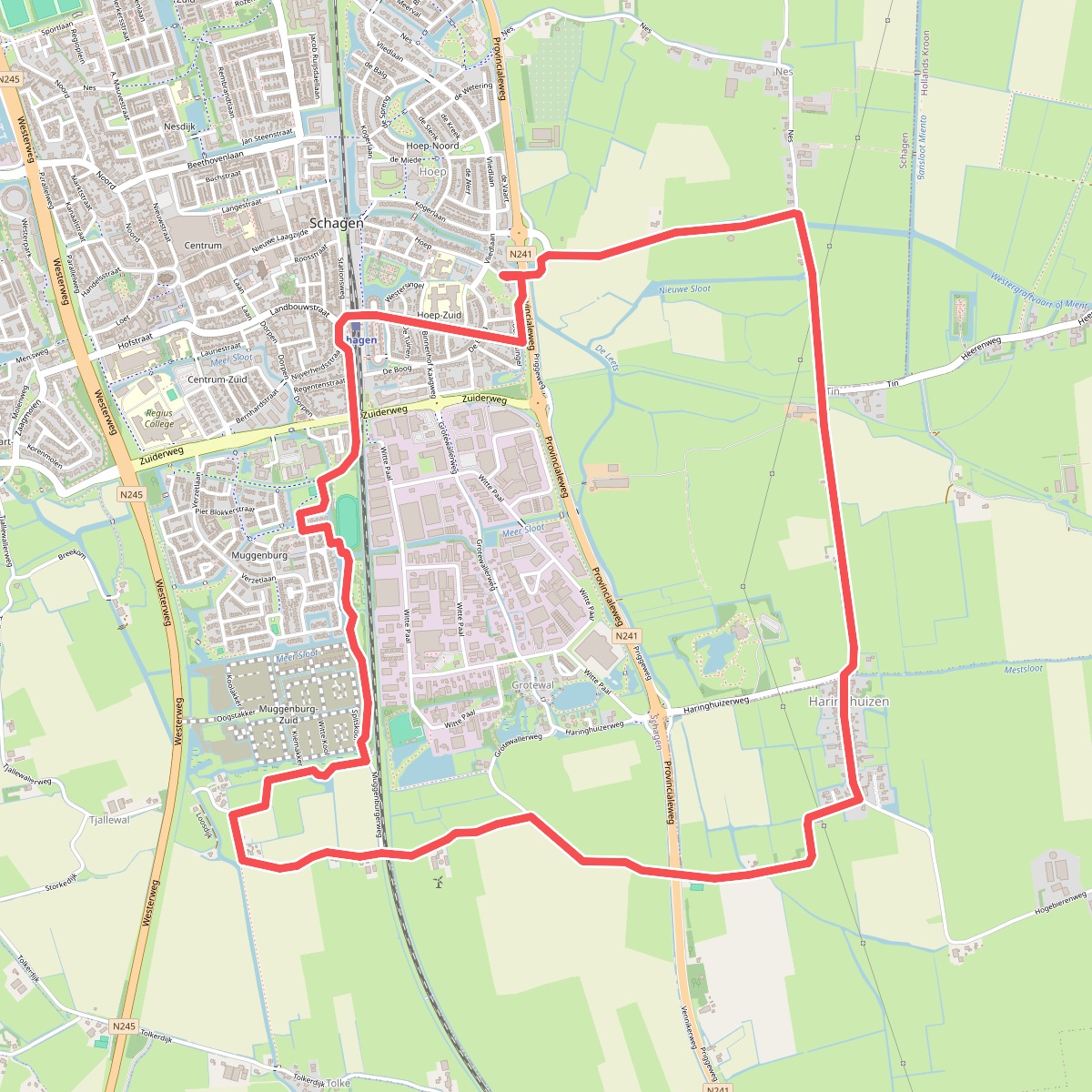 Haringhuizerroute (groen)