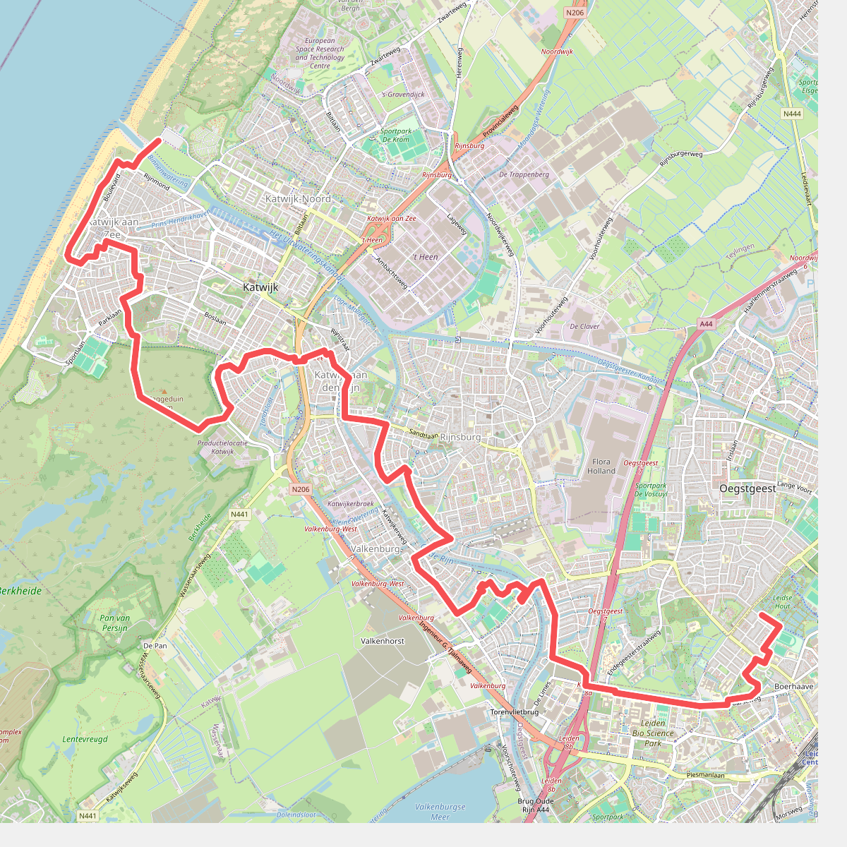 Katwijk aan Zee - Leidsche Hout · Romeinse Limespad etappe 1