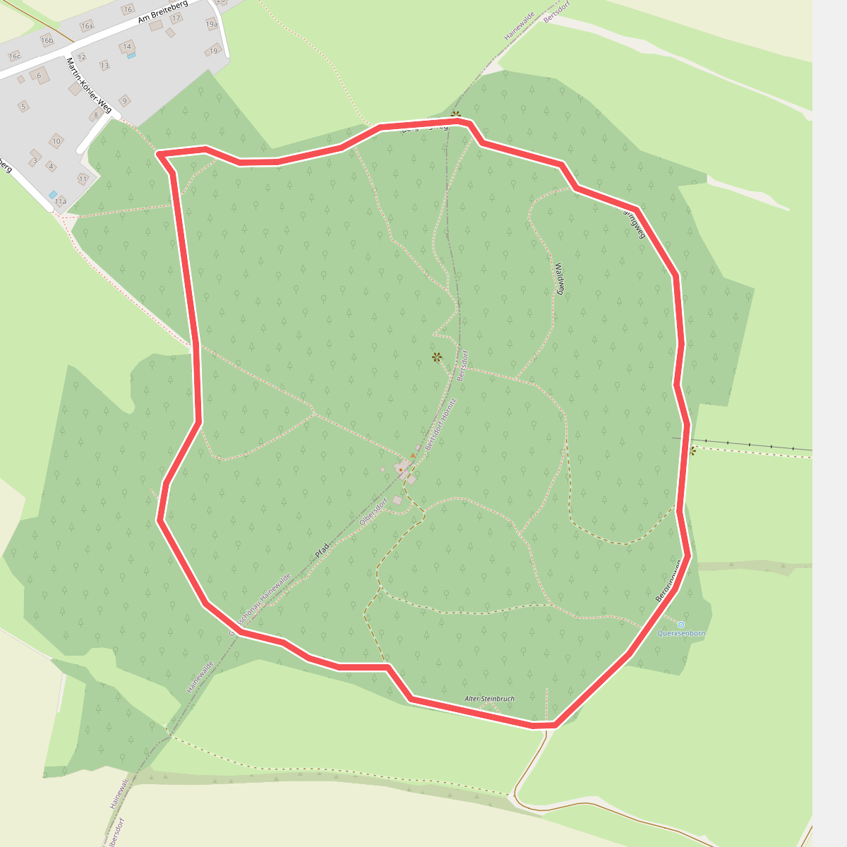 Breiteberg Ringweg (gelber Punkt)