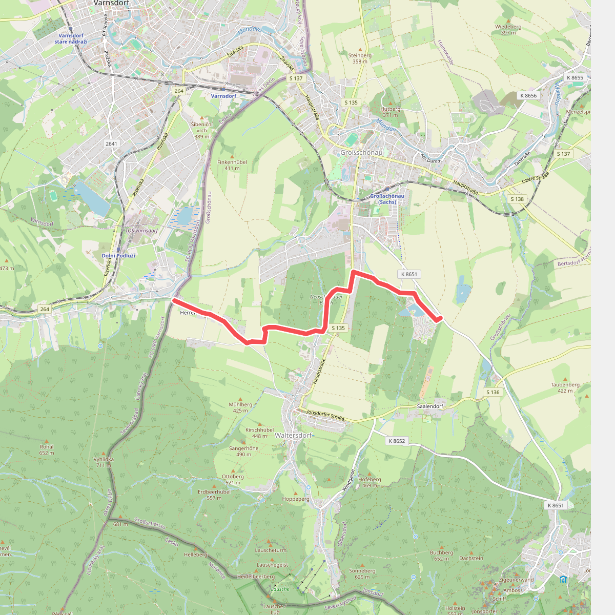Großschönau - Herrenwalde (gelber Strich)