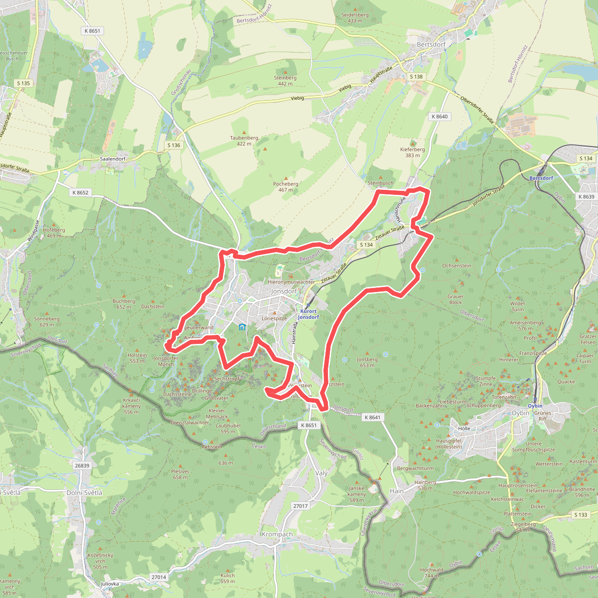 Jonsdorf Ringweg (grüner Punkt)
