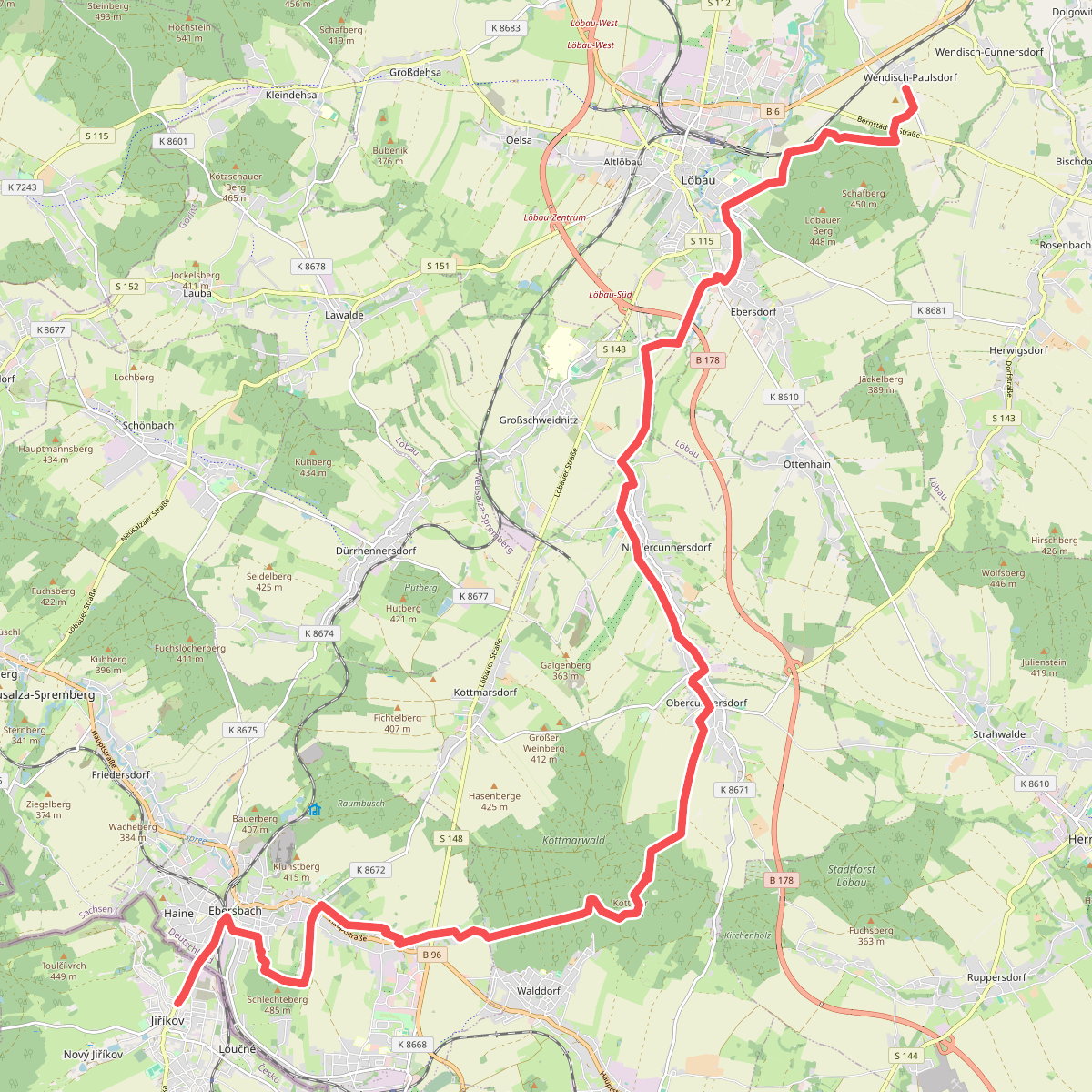 Ebersbach - Wendisch-Paulsdorf (gelber Strich)