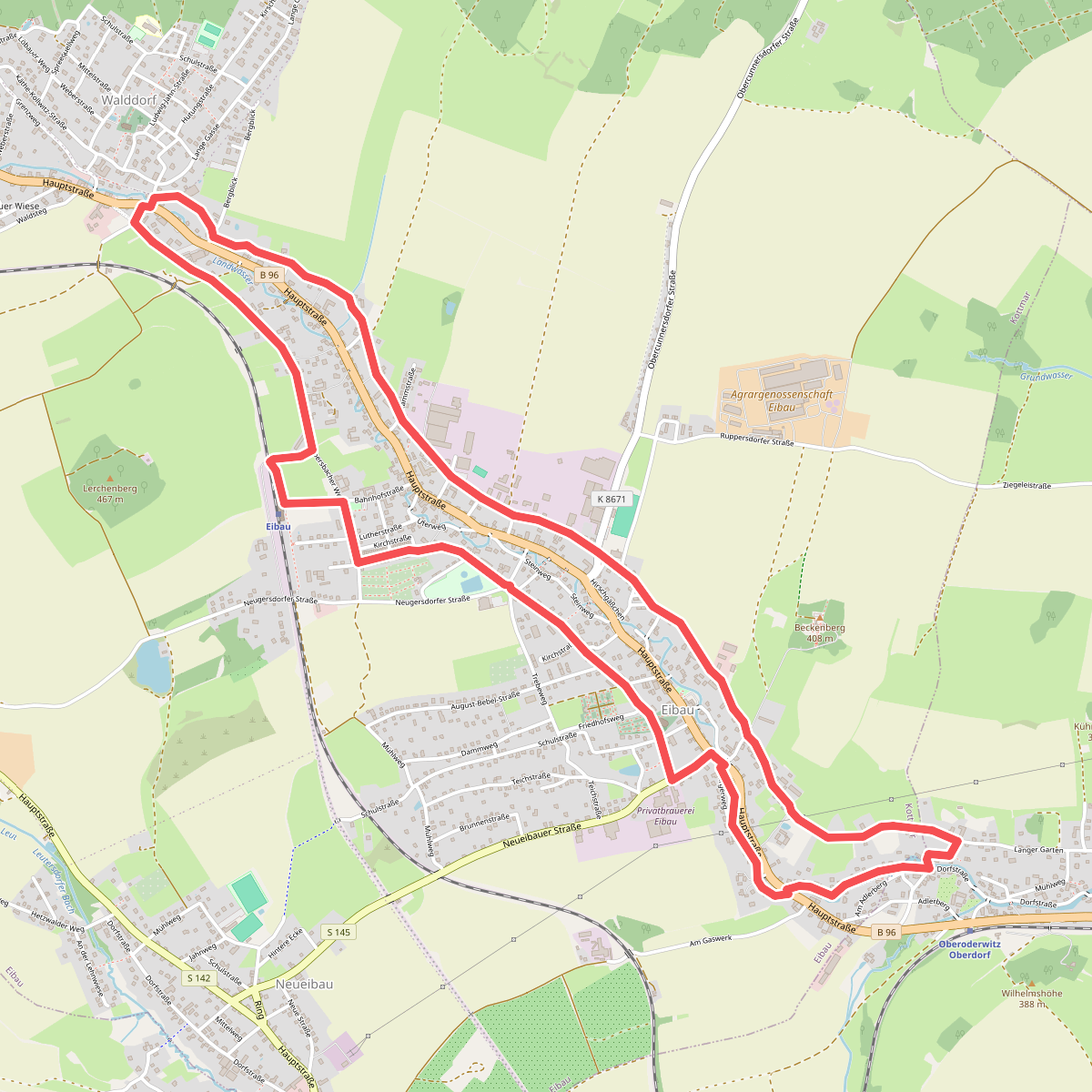 Rundweg Eibau (grüner Strich)