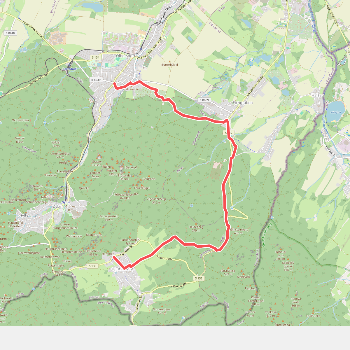 Olbersdorf- Lückendorf (grüner Strich)