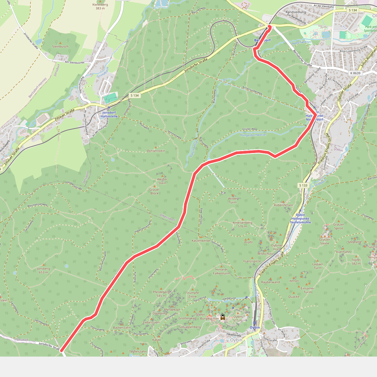 Wald-Lehrpfad Alte Leipaer Straße