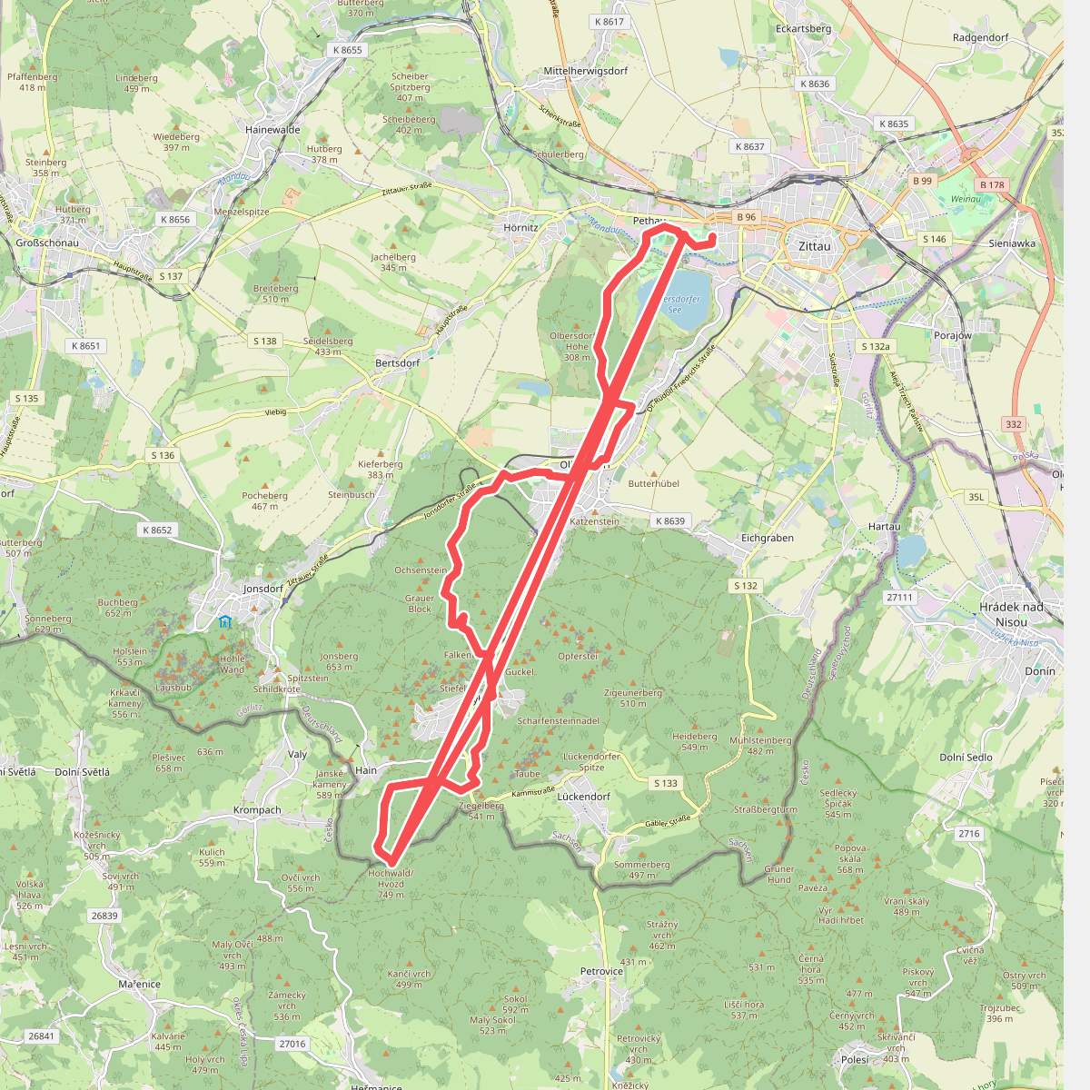 Zittau - Hochwald (grüner Strich)