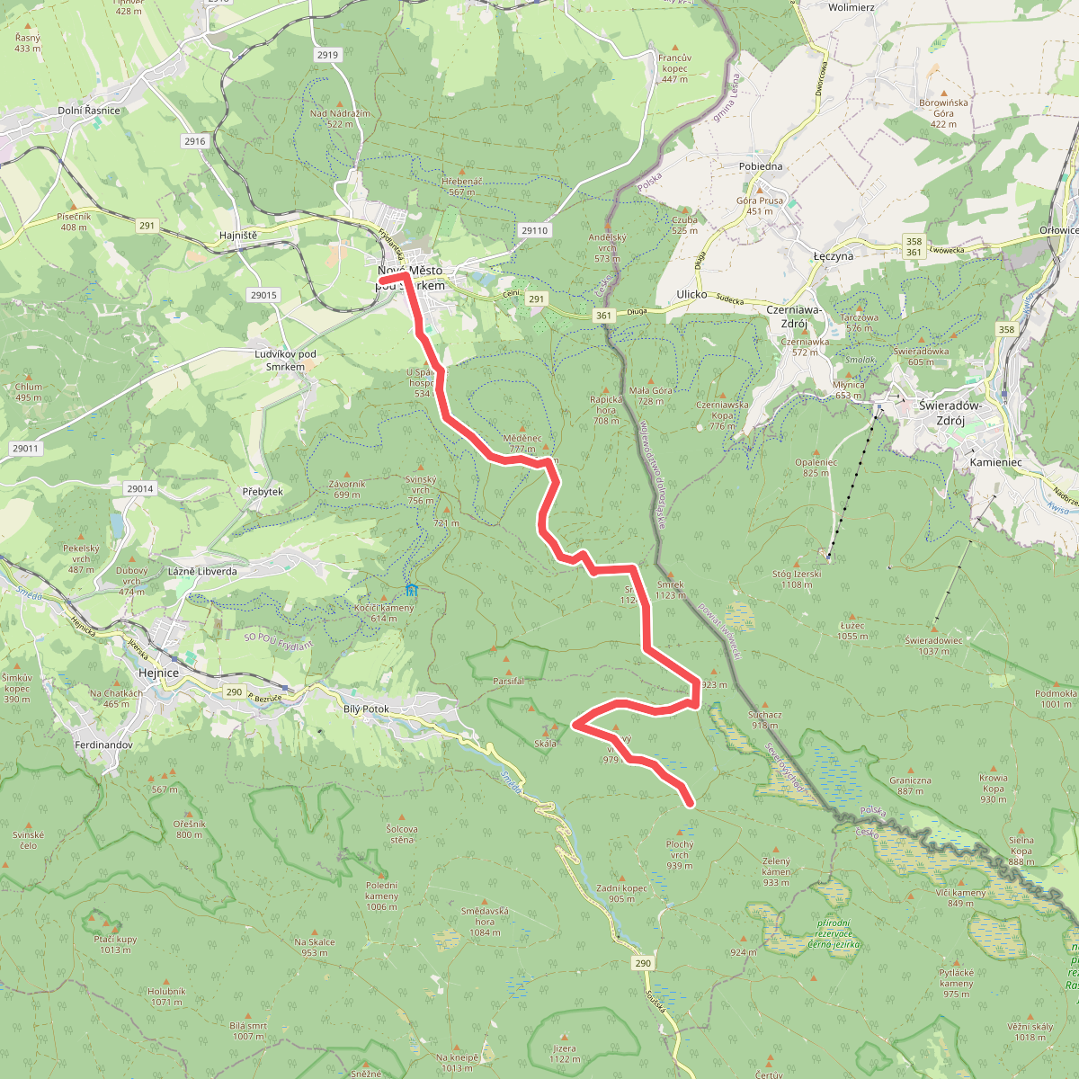 [M] Předěl - Nové Město pod Smrkem