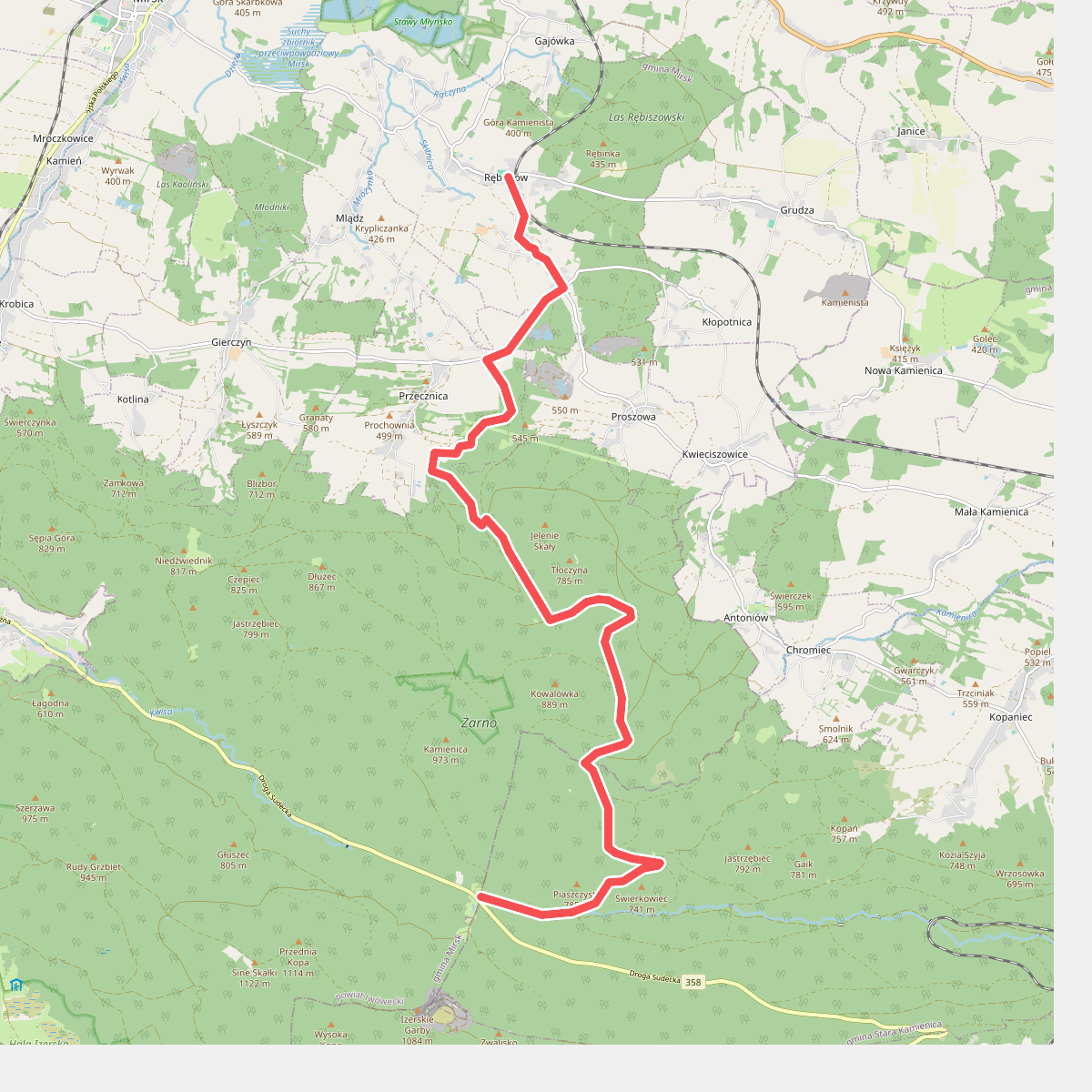 Rębiszów - Rozdroże Izerskie