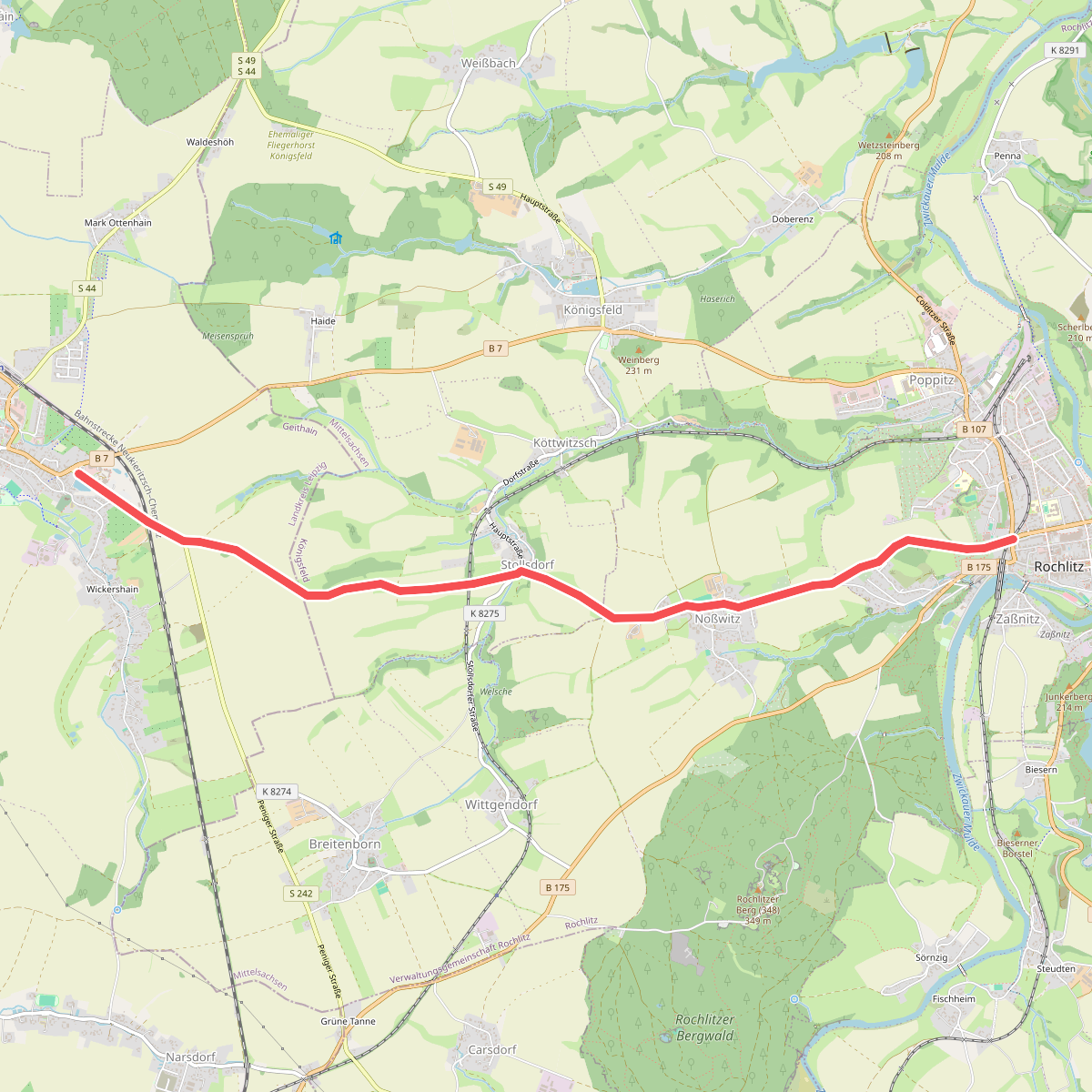 Wanderweg Rochlitz – Noßwitz (– Geithain)