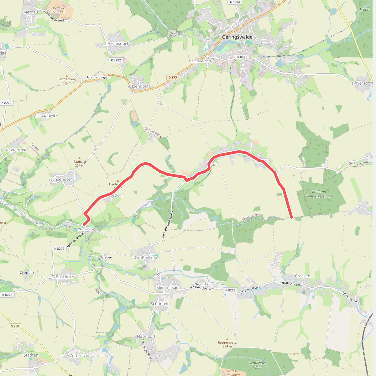 Wanderweg Arras – Obstmühle