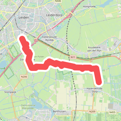 Leiden, Lammebrug - polder Westgeer · Romeinse Limespad etappe 3