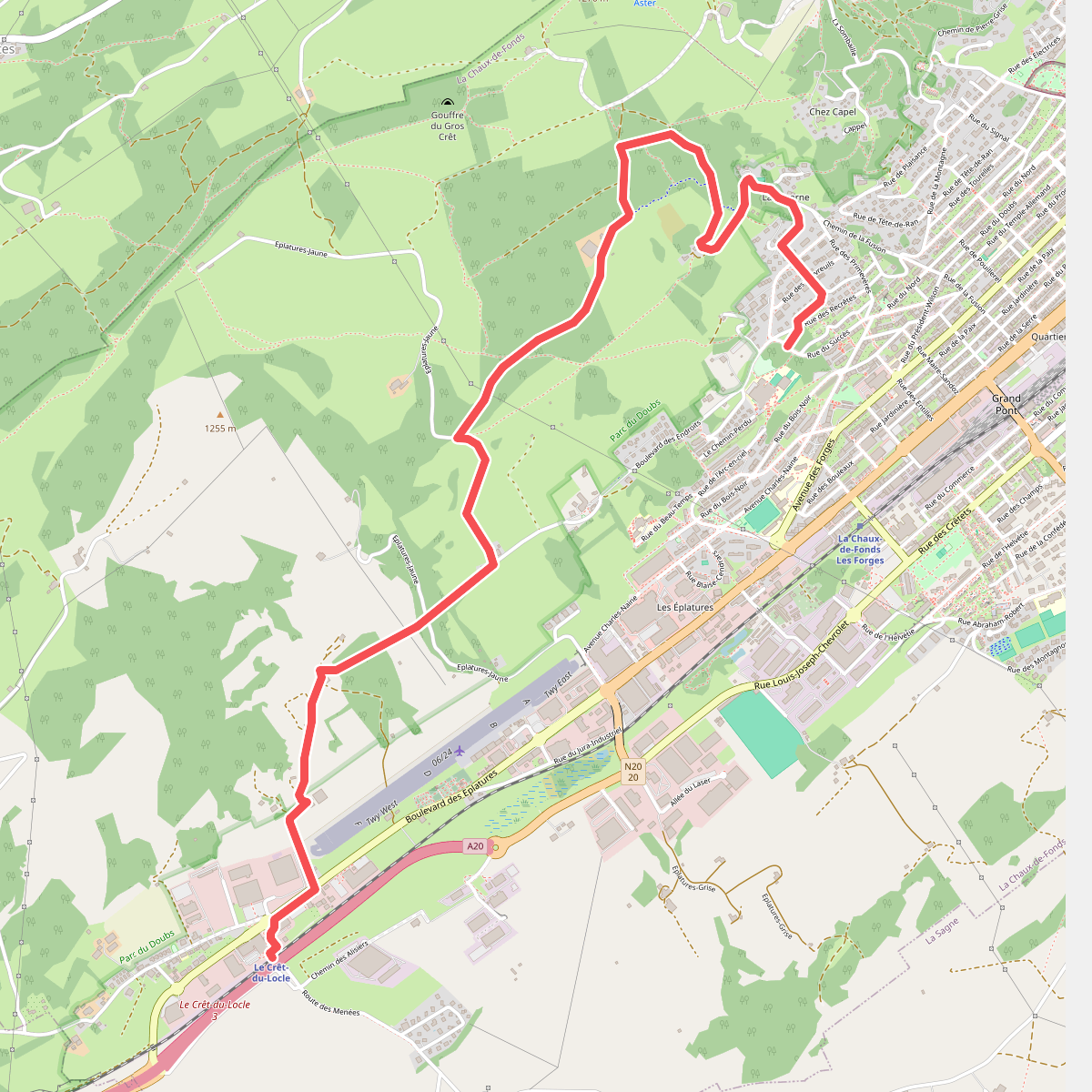 Chemin de l'abeille bleu
