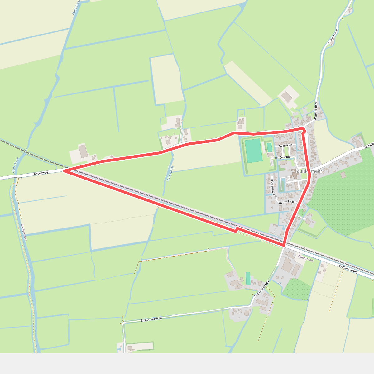 Achterkoggeroute (geel) 